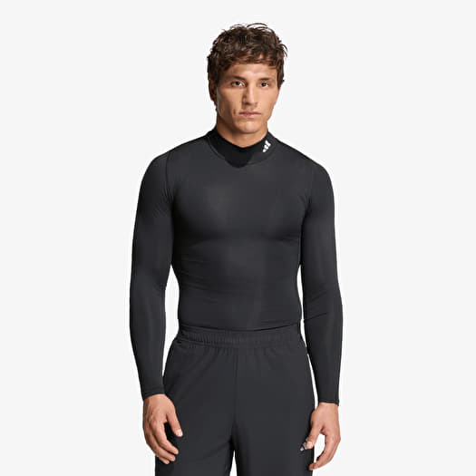 Maglietta adidas Techfit Compression Training Mock Neck Long Sleeve T-Shirt Black