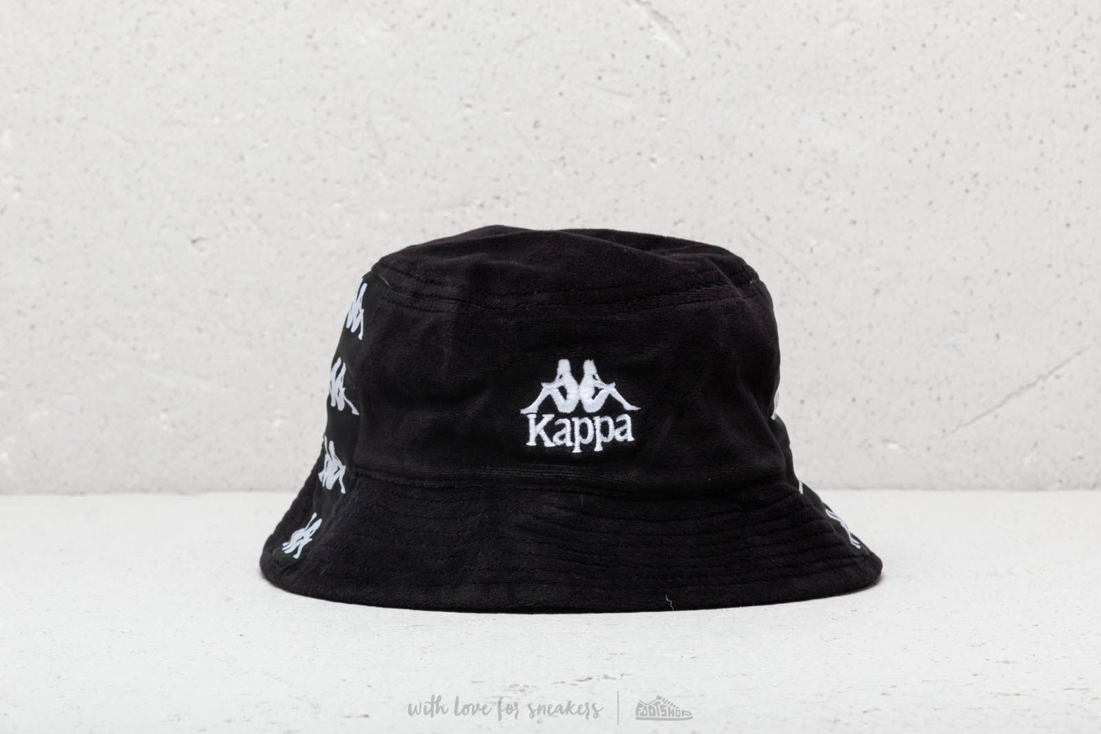 Black kappa bucket hat on sale