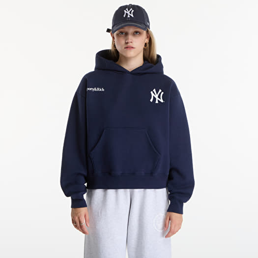 Sweatshirt Sporty & Rich Yankees Curve Hoodie UNISEX Dark Navy