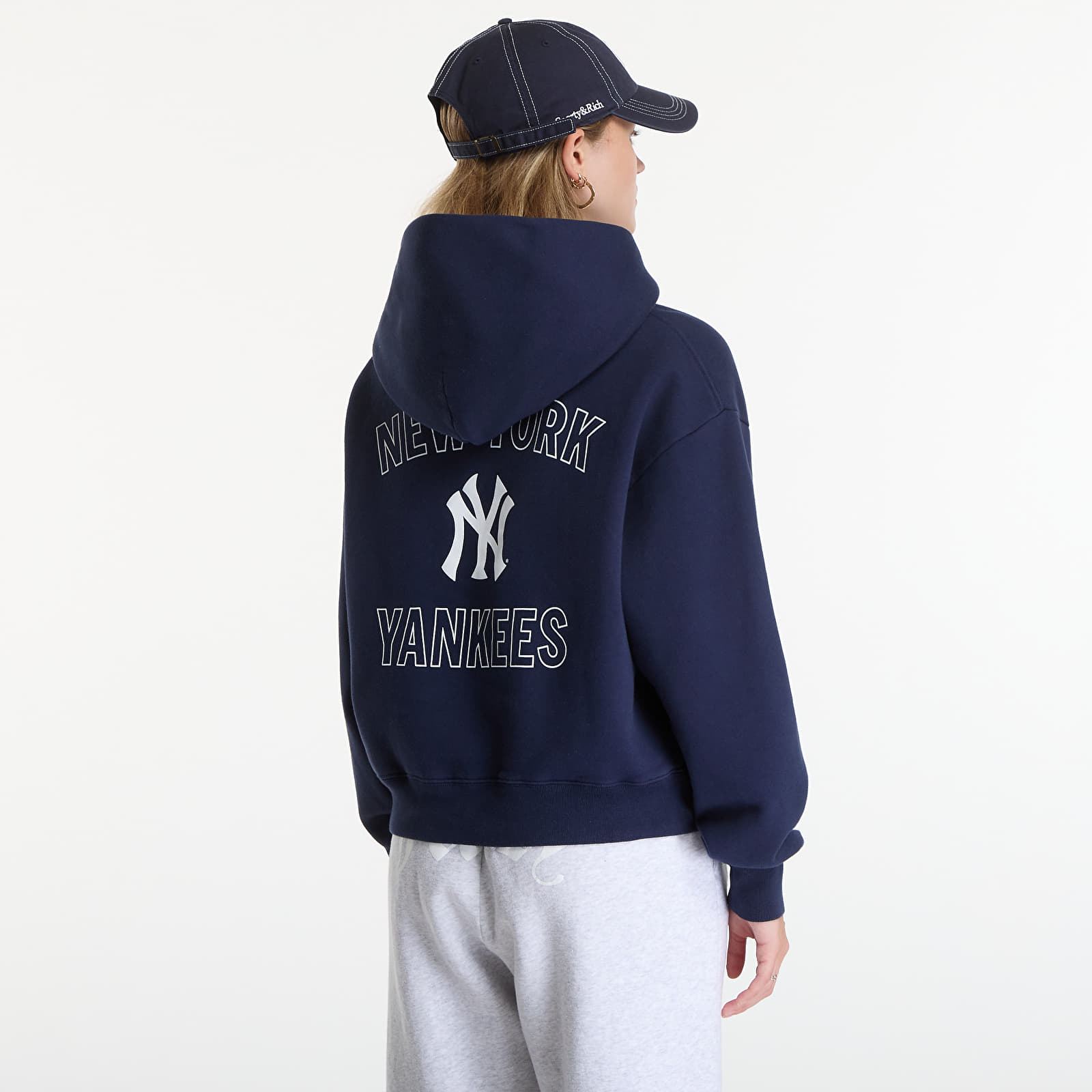 Hoodies and sweatshirts  Sporty & Rich Yankees Curve Hoodie UNISEX Dark Navy