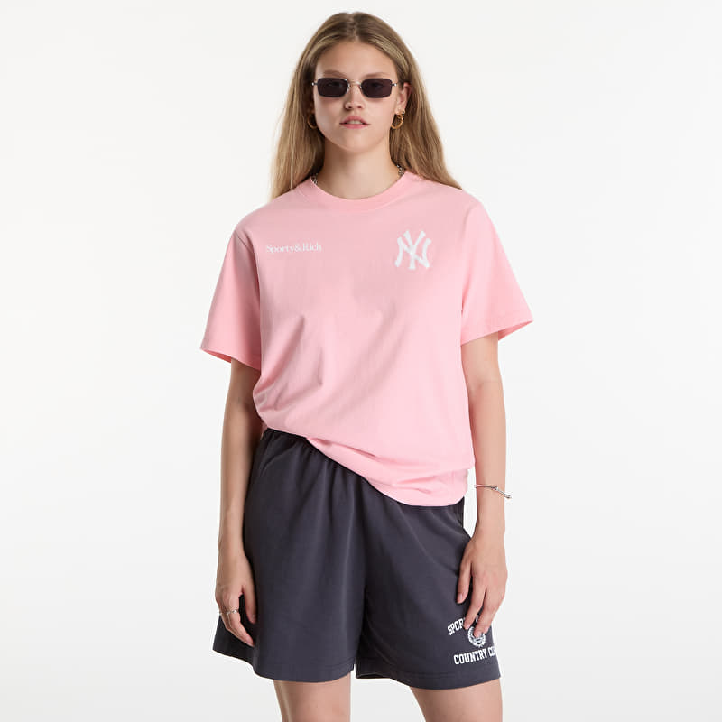 Majice Sporty & Rich Yankees Arch Tshirt UNISEX Candy/ White