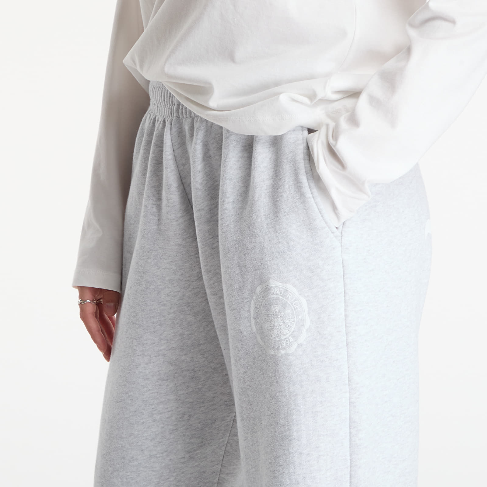 Trainingsbroeken Sporty & Rich Juicy Emblem Wide Sweatpant Heather Gray