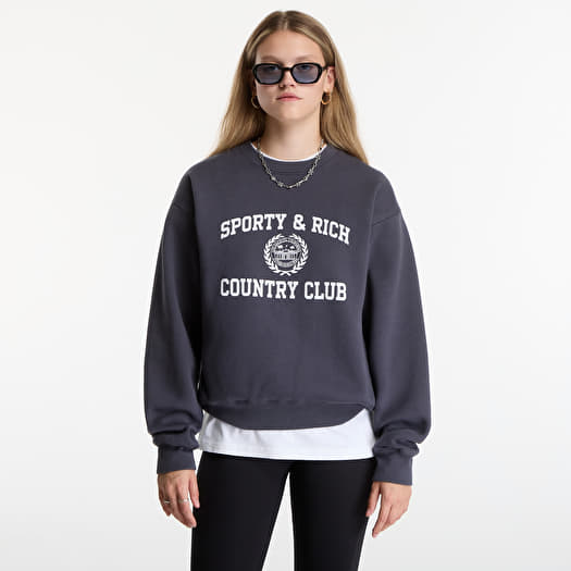 Džemperis Sporty & Rich Varsity Crest Crewneck UNISEX Carbon