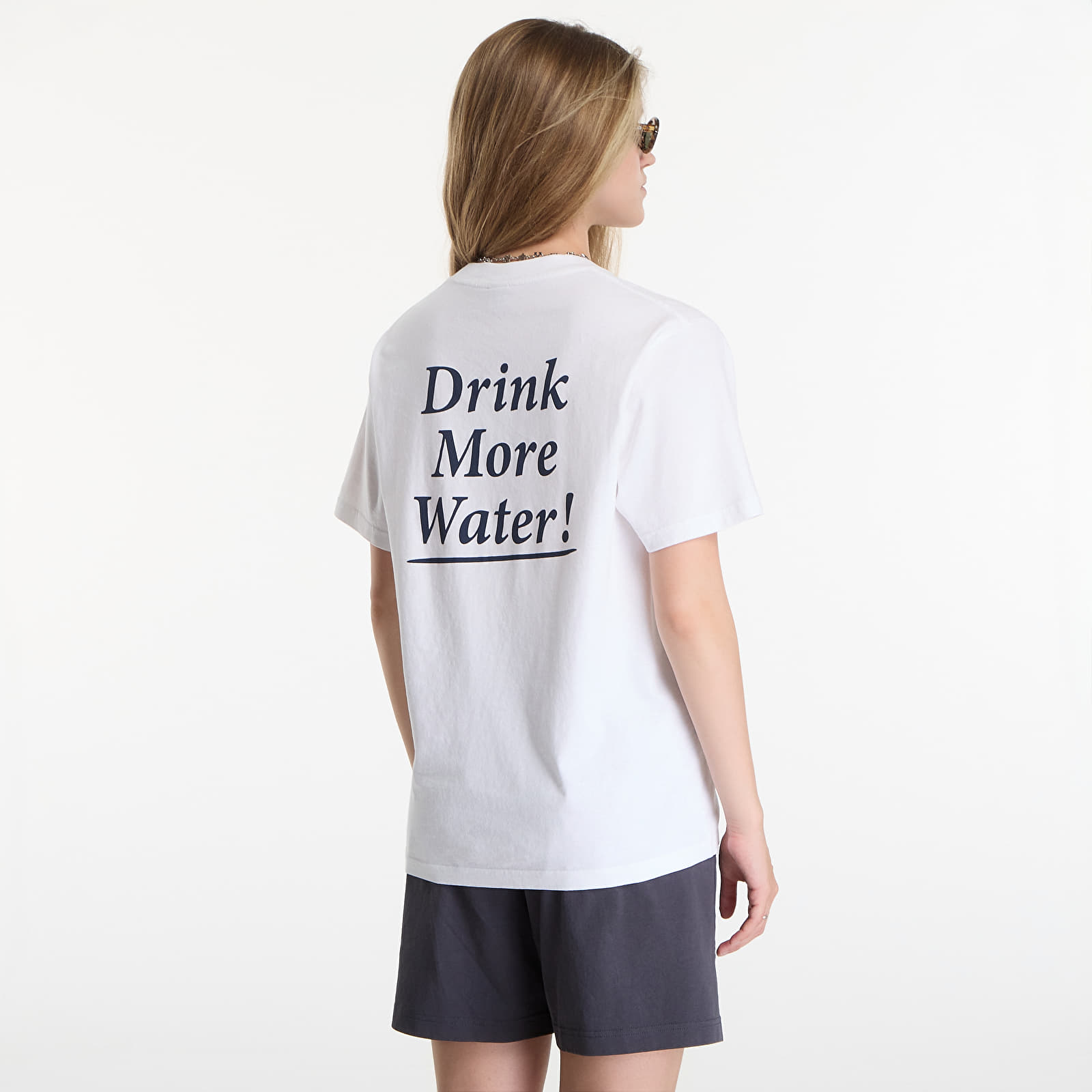 Majice T-shirt Sporty & Rich Drink More Water Tshirt UNISEX White