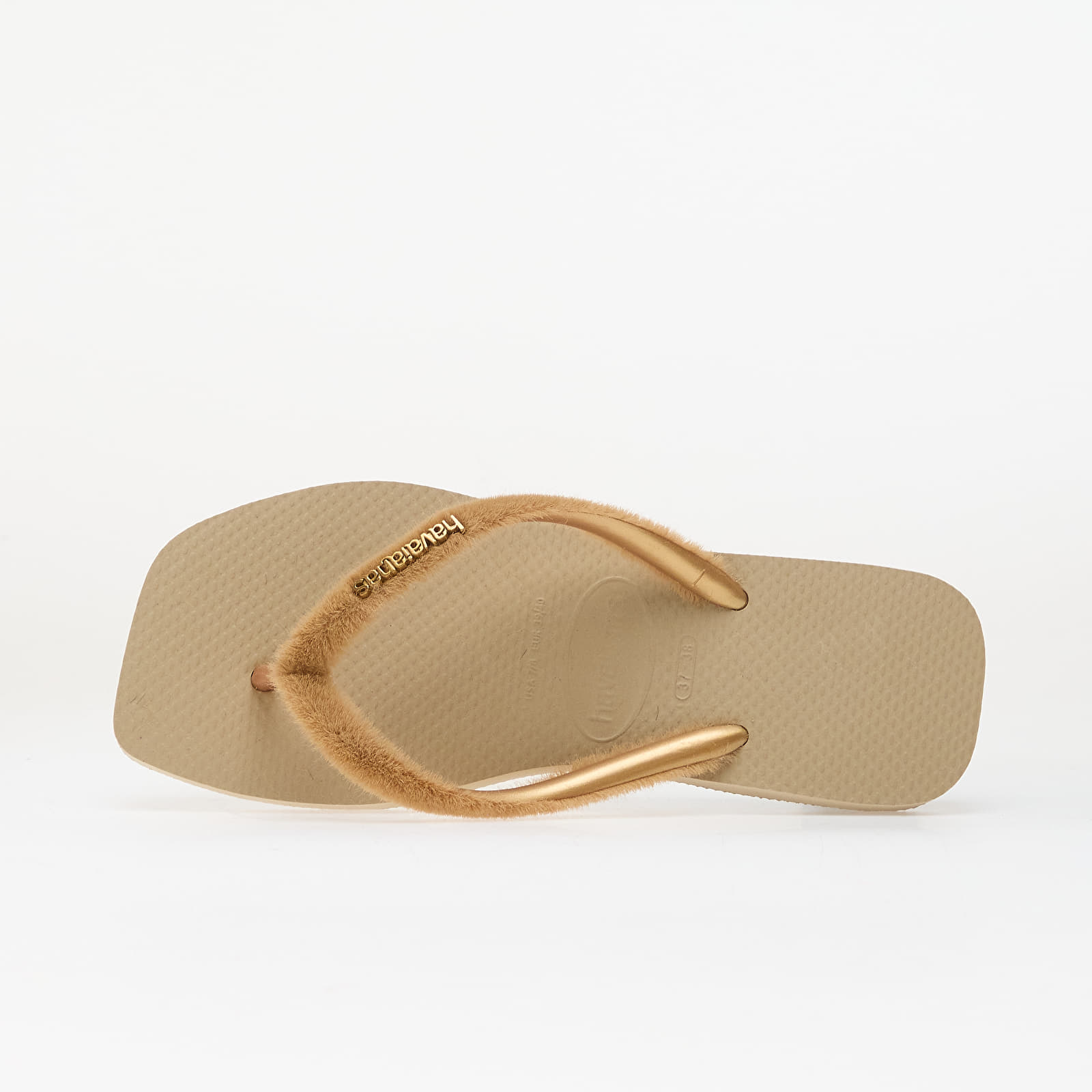 Women's slides Havaianas Slim Square Plush Sand Grey