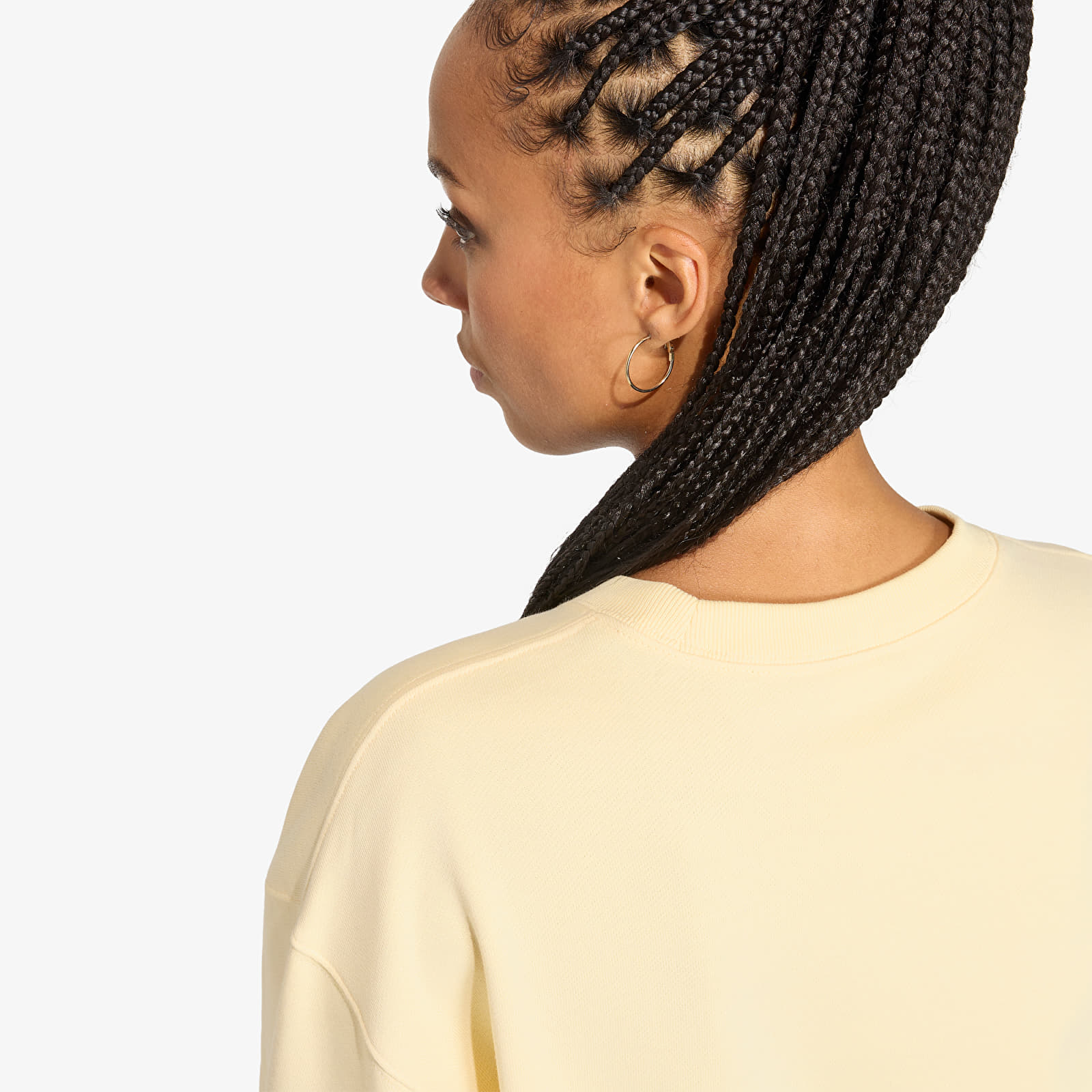 Felpe con cappuccio donna adidas Essentials Crew Long French Terry Sweatshirt Warm Vanilla