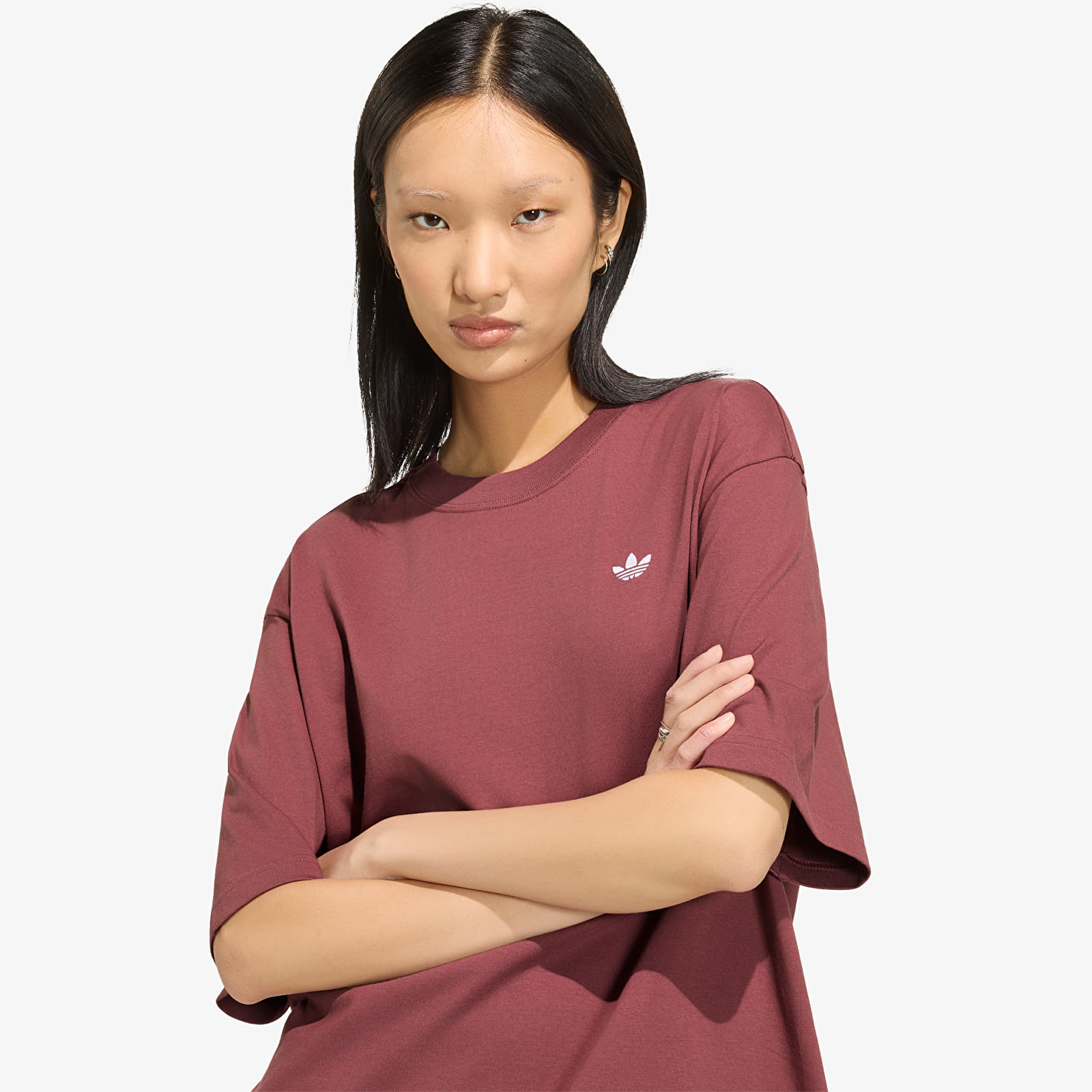 Women's T-shirts adidas Essentials Boyfriend T-shirt Quiet Crimson