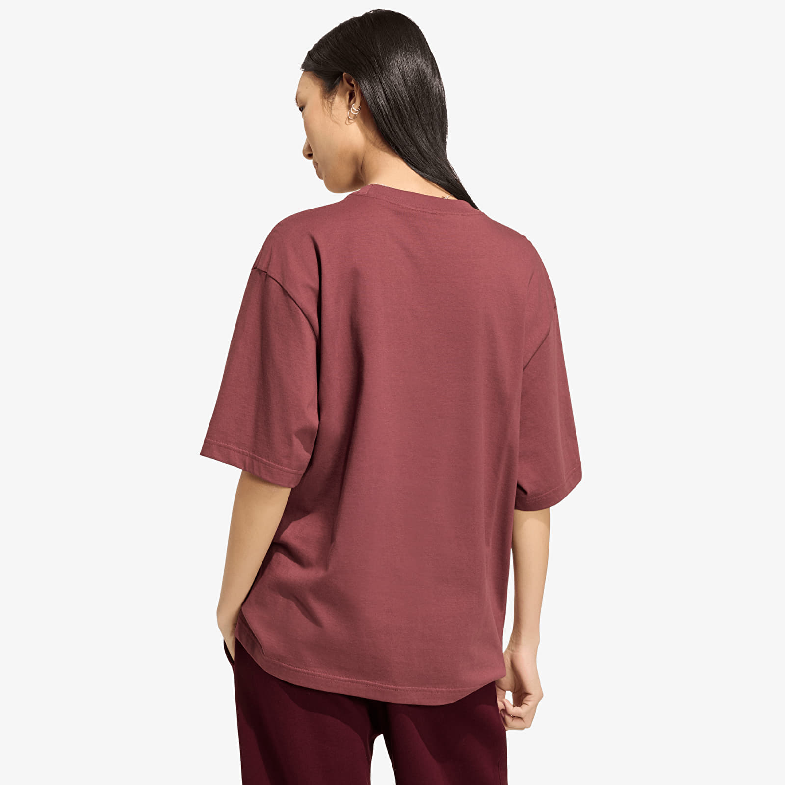 Women's T-shirts adidas Essentials Boyfriend T-shirt Quiet Crimson