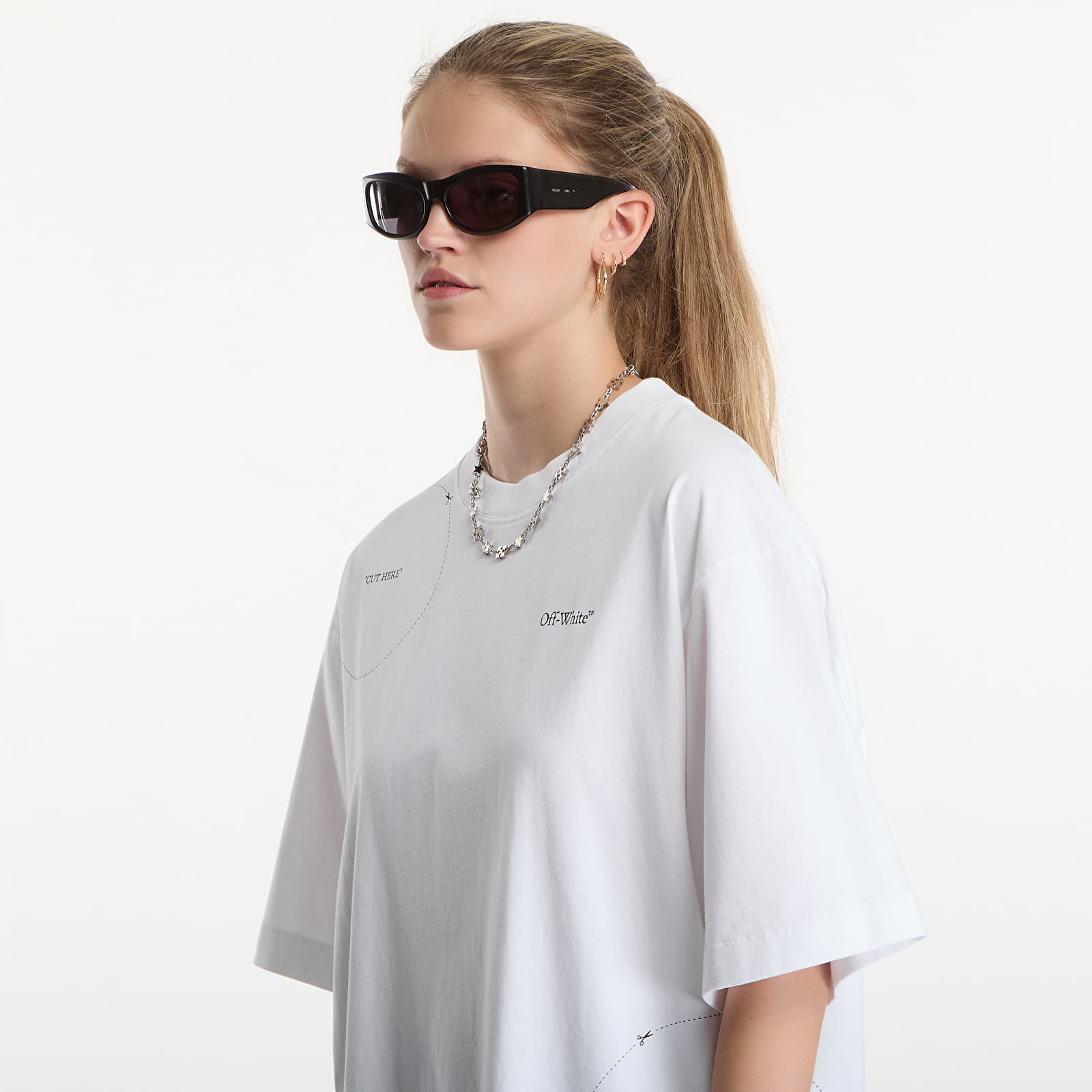 T-shirts Off-White Cut Here Skate Tee UNISEX White-Black