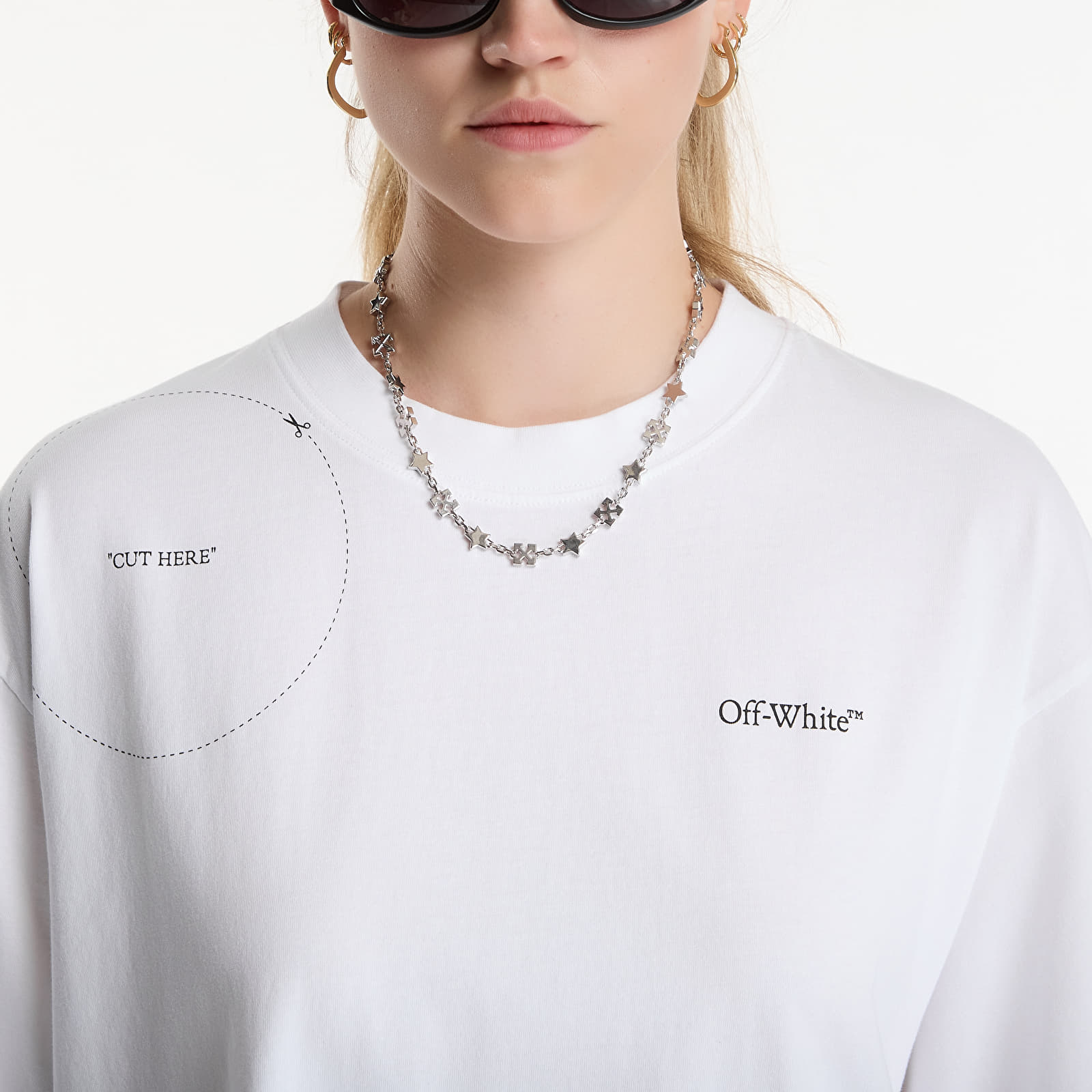 T-shirts Off-White Cut Here Skate Tee UNISEX White-Black