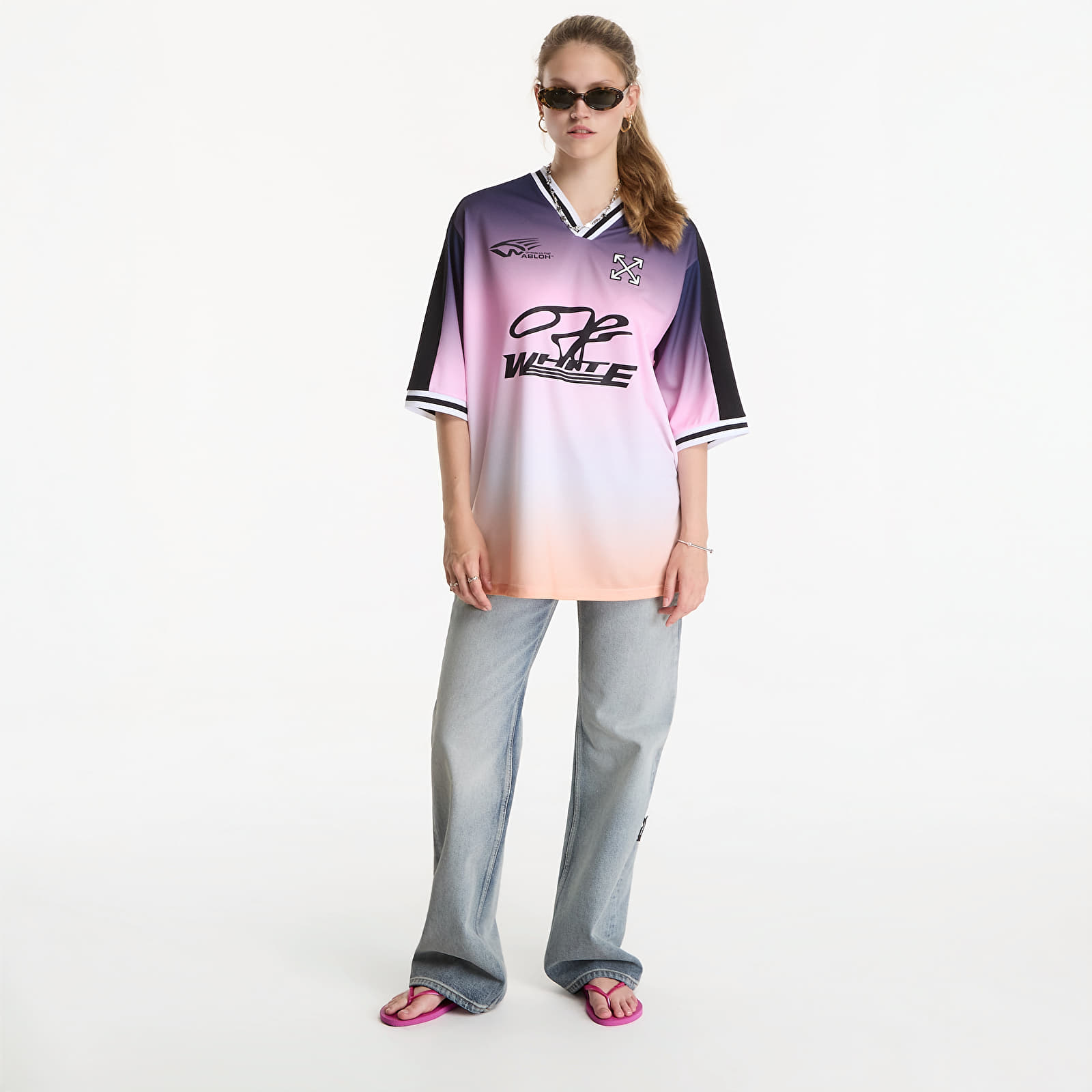 T-shirts Off-White Degradè Soccer Tee UNISEX Bellini Black