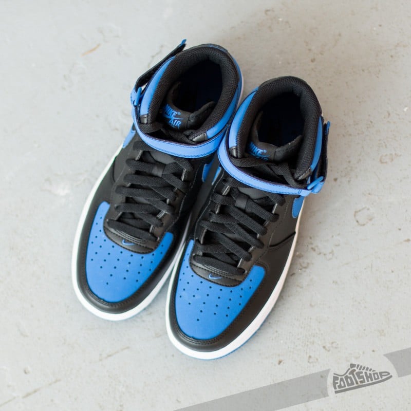 Scarpe Nike Air Force 1 Mid ´07 Black/Game Royal-White