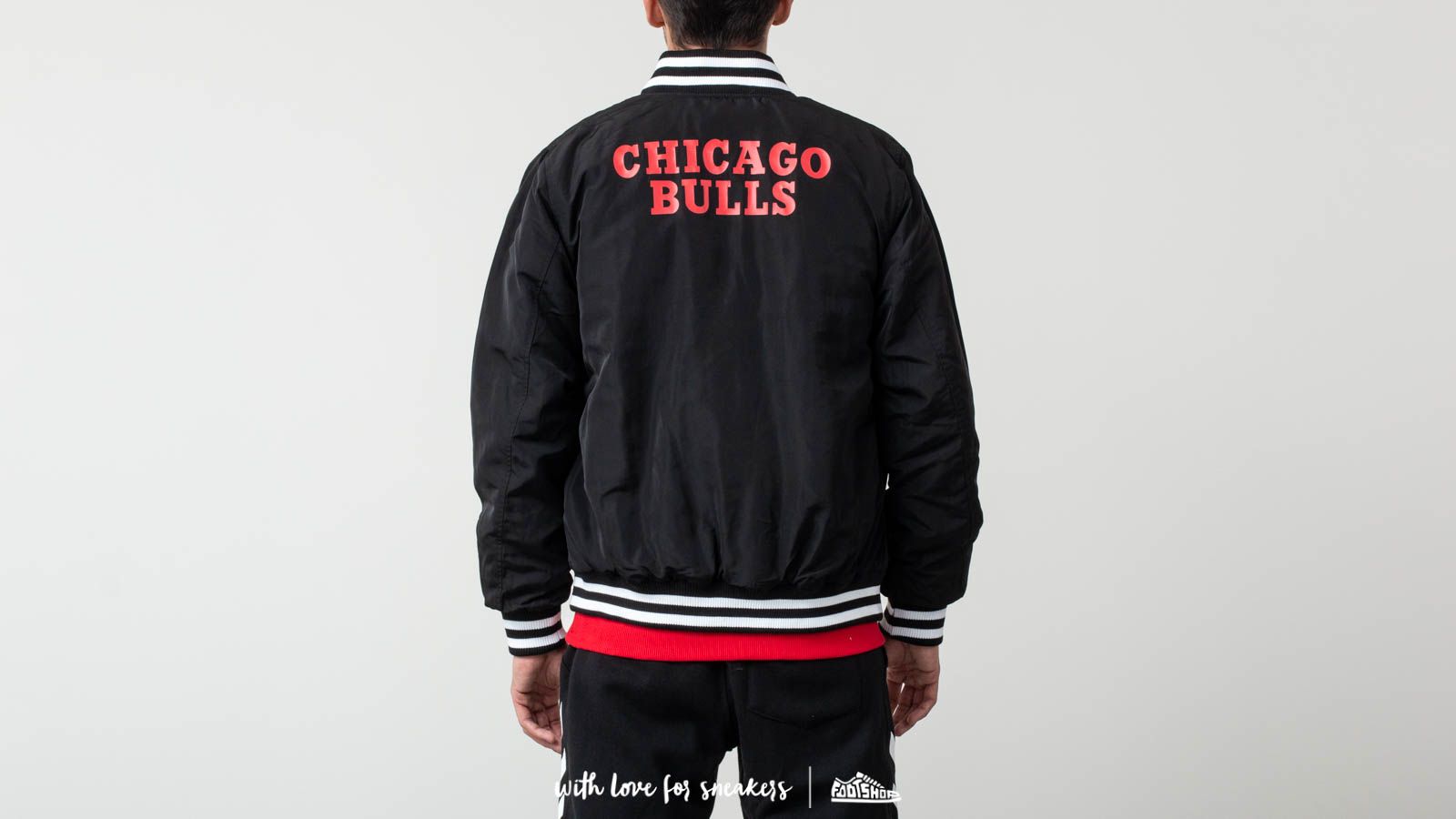 Giacche New Era NBA Team Apparel Bomber Chicago Bulls Black