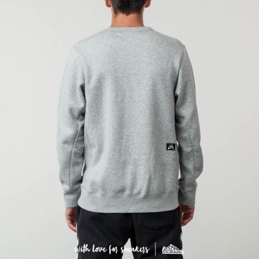 Hoodies and sweatshirts Nike SB Craft Crewneck Sweater Dark Grey Heather Habanero Red Footshop
