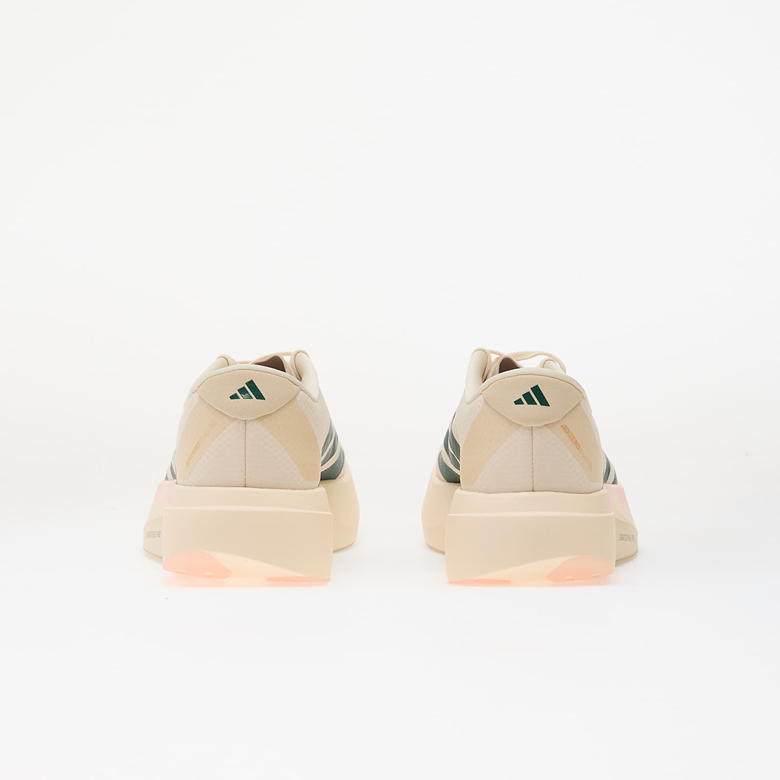 Women's shoes adidas ADIZERO EVO SL Woven LIGHTSTRIKEPRO Running Wonder White/ Collegiate Green/ Clear Pink