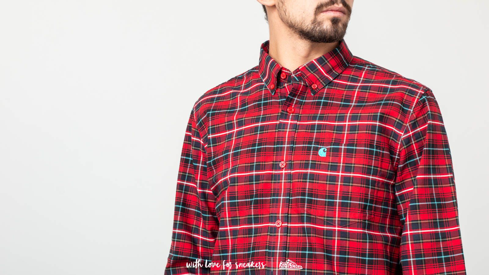 T-Shirts and shirts Carhartt WIP Longsleeve Patton Shirt Patton Check/ Blast Red