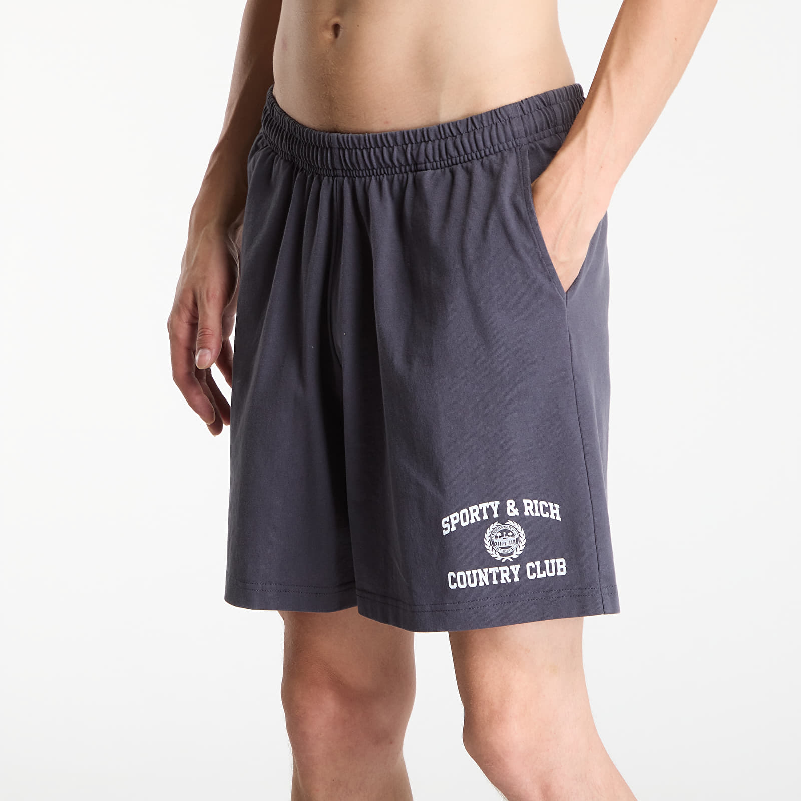 Шорти Sporty & Rich Varsity Crest Gym Short UNISEX Carbon