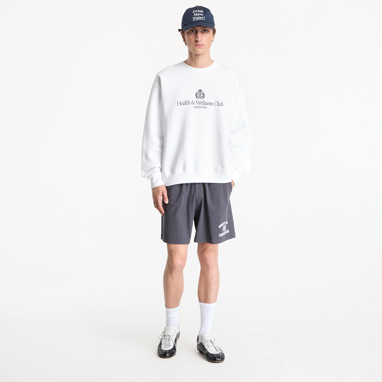 Шорти Sporty & Rich Varsity Crest Gym Short UNISEX Carbon