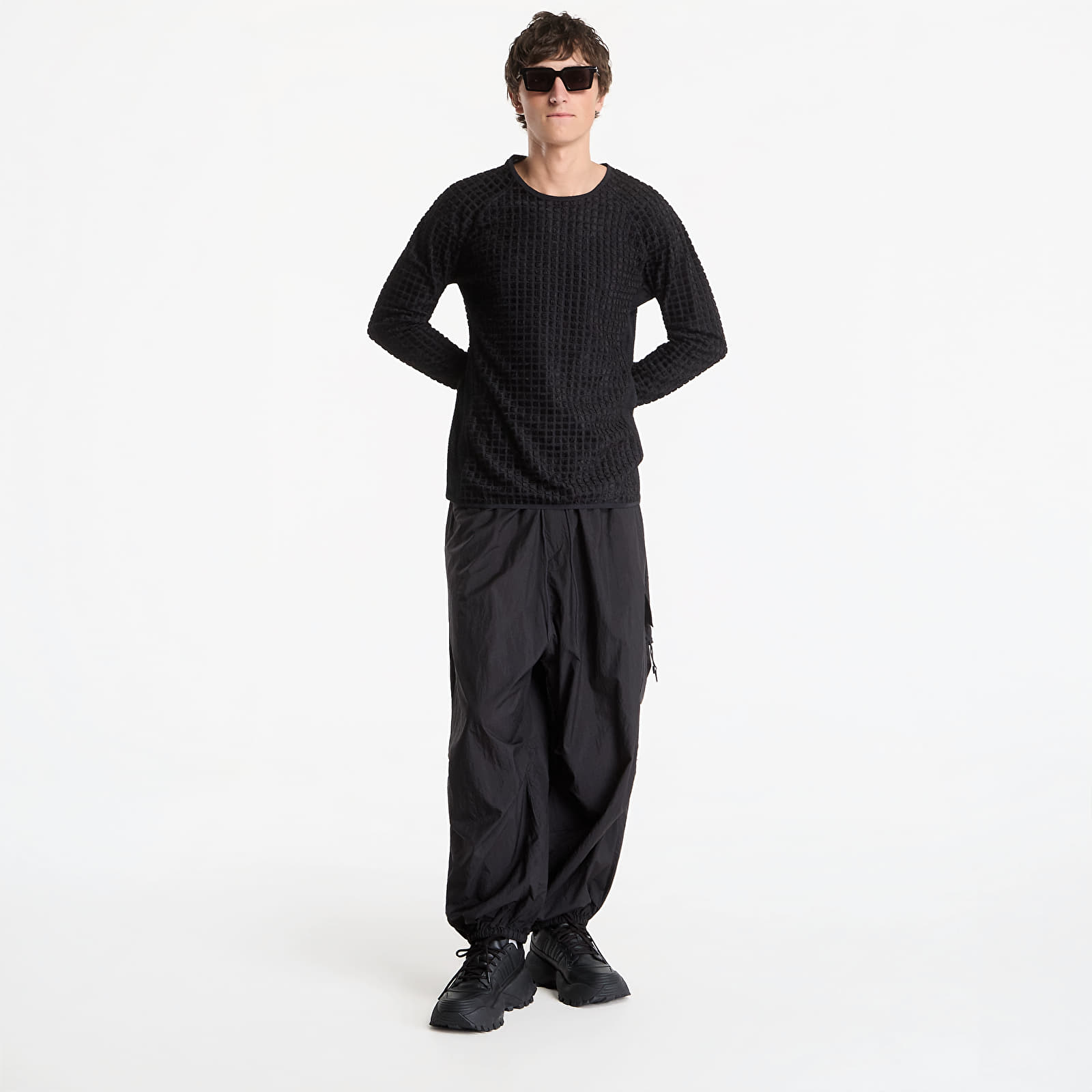 Men's trousers Y-3 Gradient 3 Stripes Nylon Cargo Pants UNISEX Black