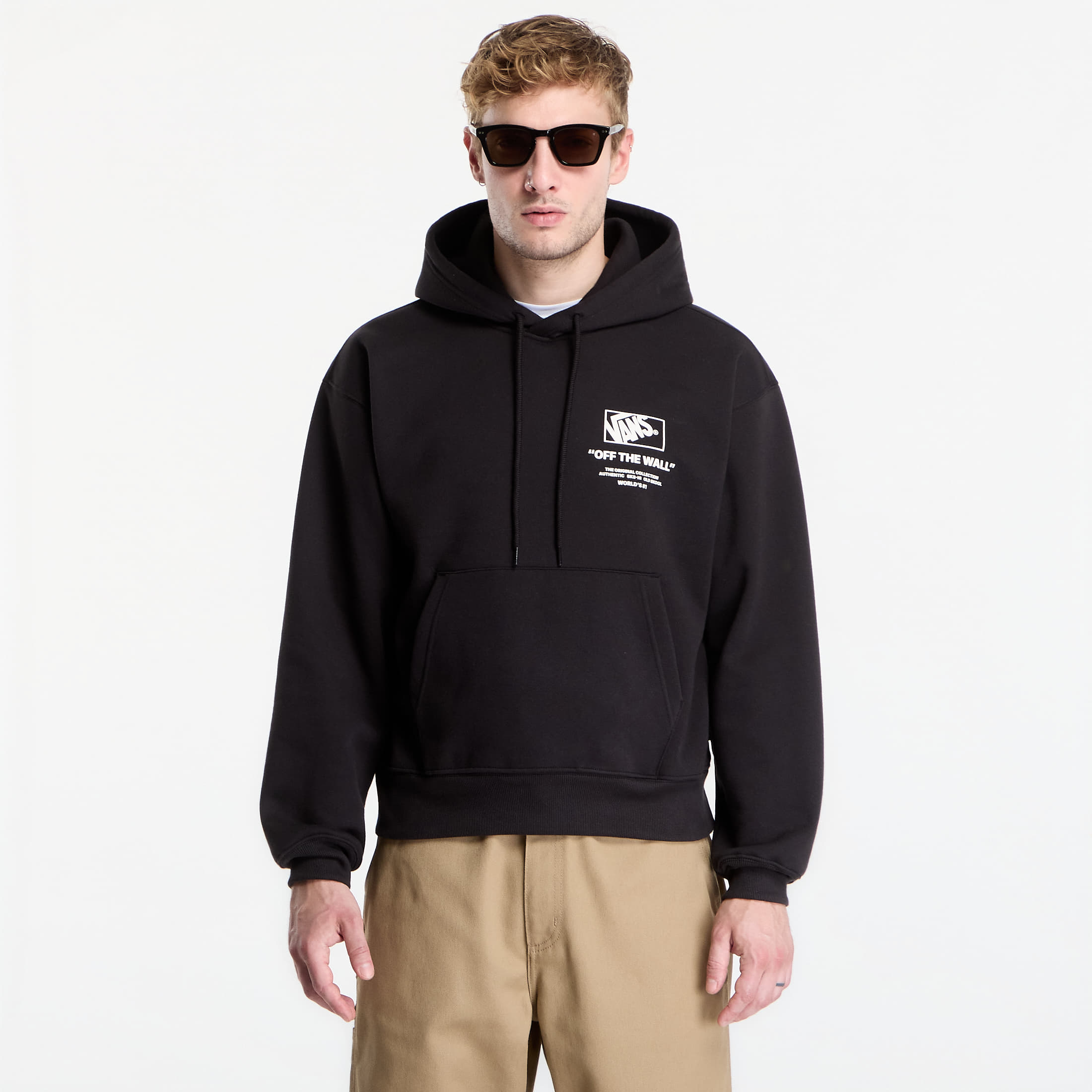 Суитшърт Vans Stacked Hi Pullover Hoodie Black/ White M