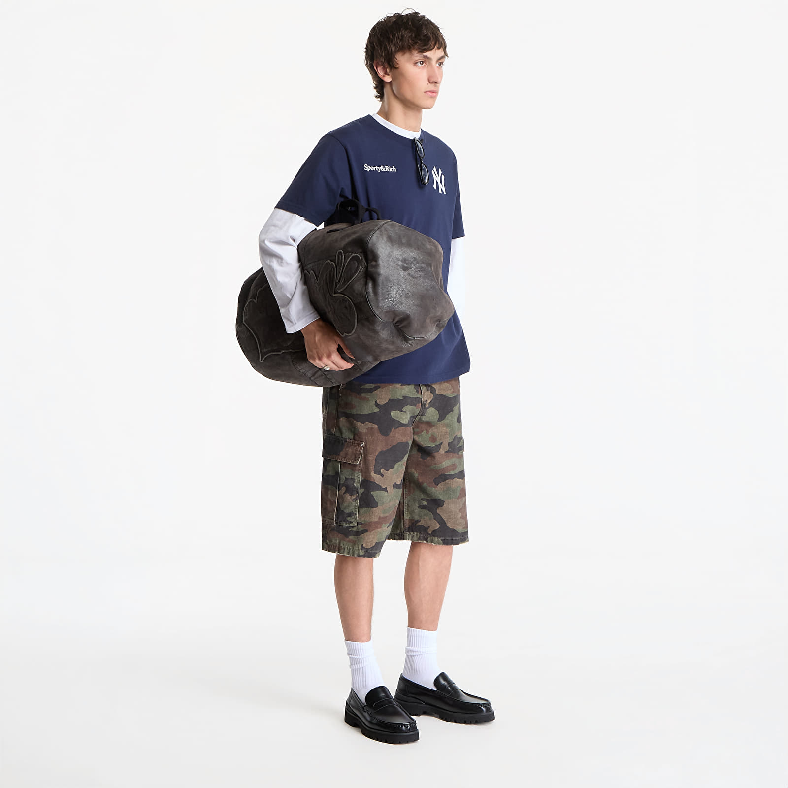Футболки Sporty & Rich Yankees Arch Tshirt UNISEX Dark Navy/ White