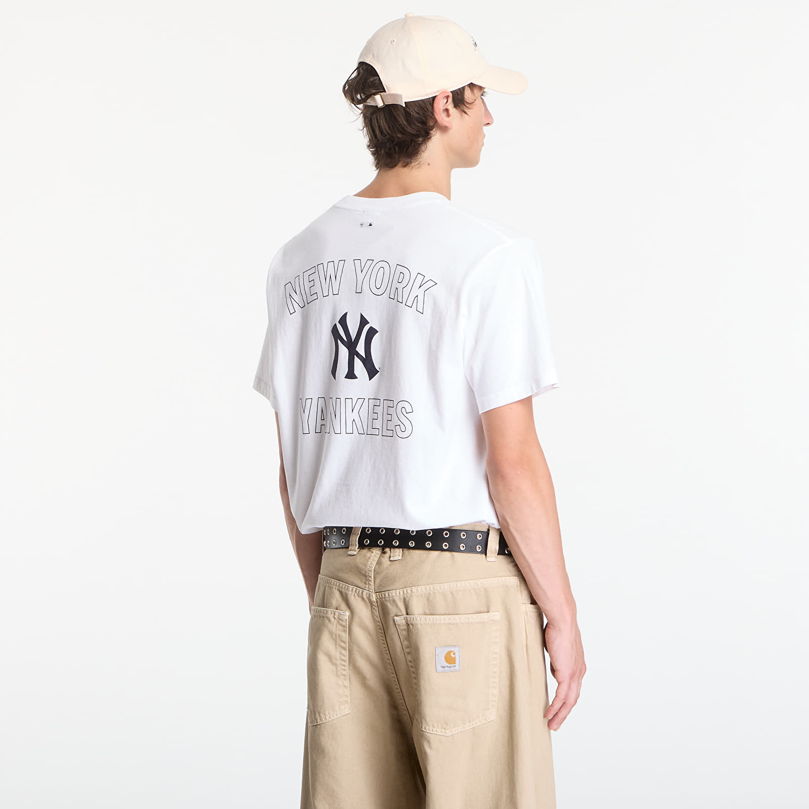 Футболки Sporty & Rich Yankees Arch Tshirt UNISEX White/ Dark Navy
