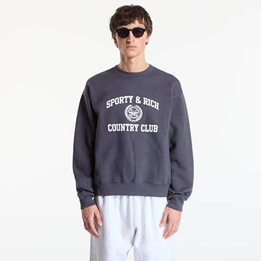 Sweatshirt Sporty & Rich Varsity Crest Crewneck UNISEX Carbon