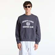 Sporty & Rich Varsity Crest Crewneck UNISEX Carbon