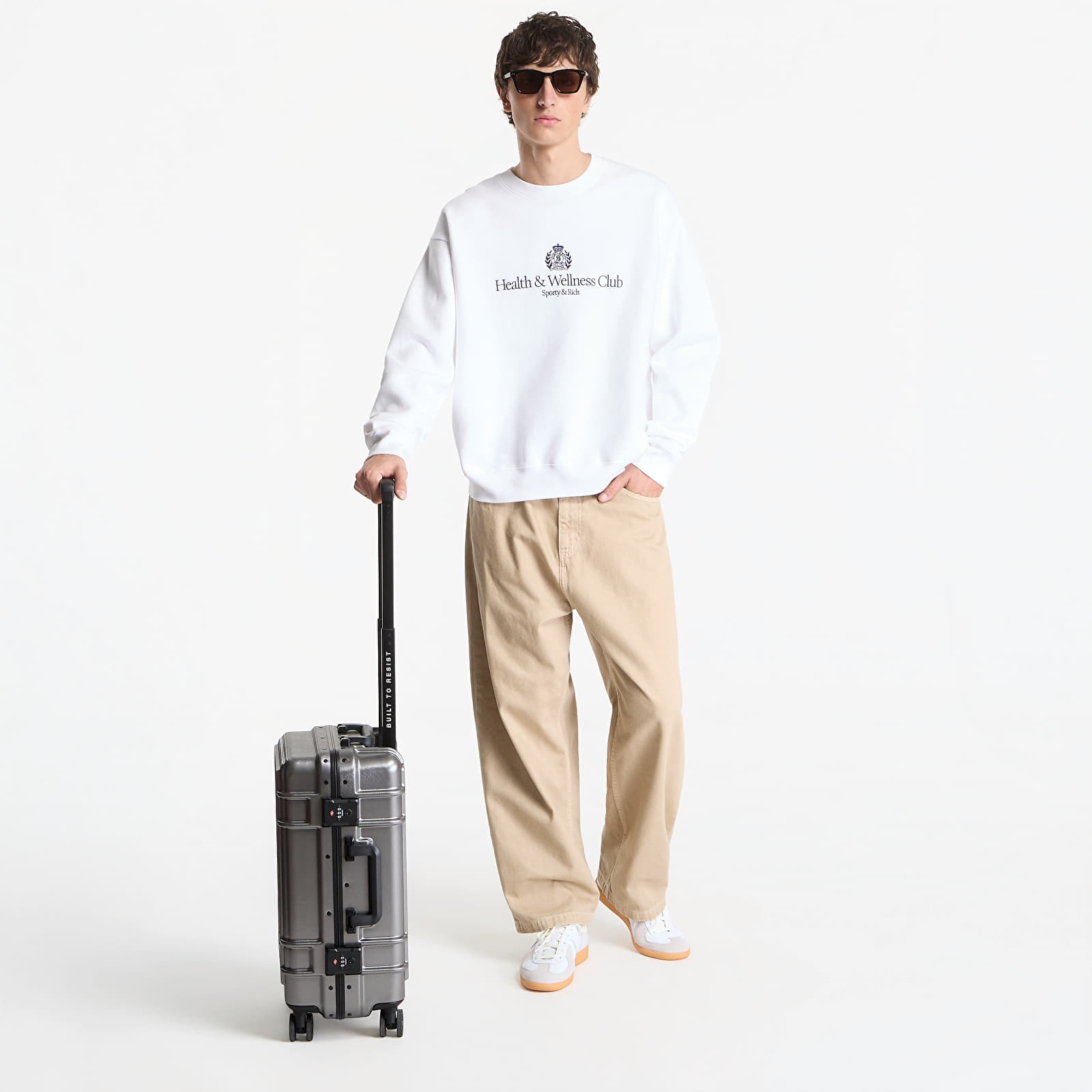 Hoodies and sweatshirts  Sporty & Rich H&W Crest Embroidered Crewneck UNISEX White