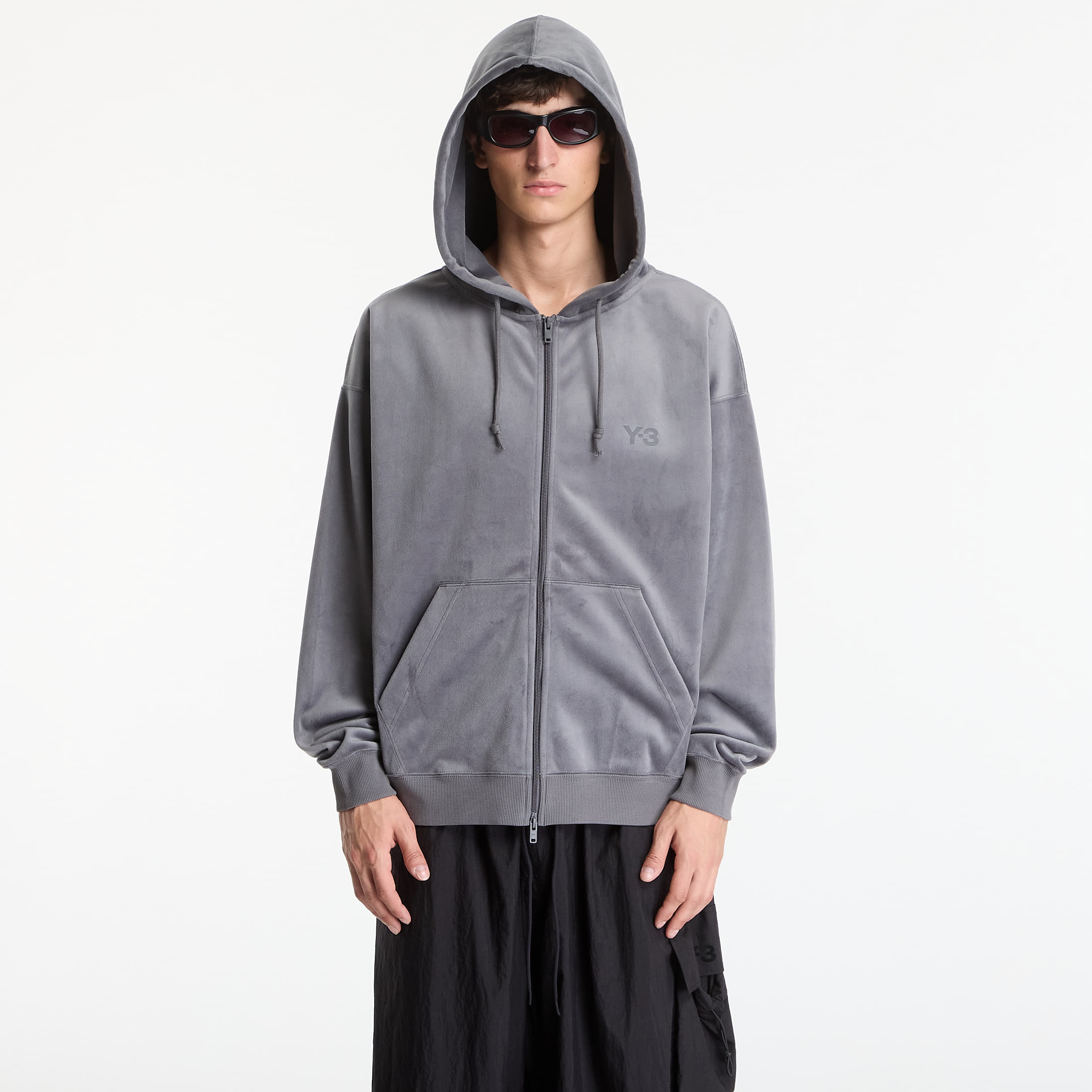 Суитшърт Y-3 Velvet Corduroy Zip Hoodie UNISEX Grey Five L