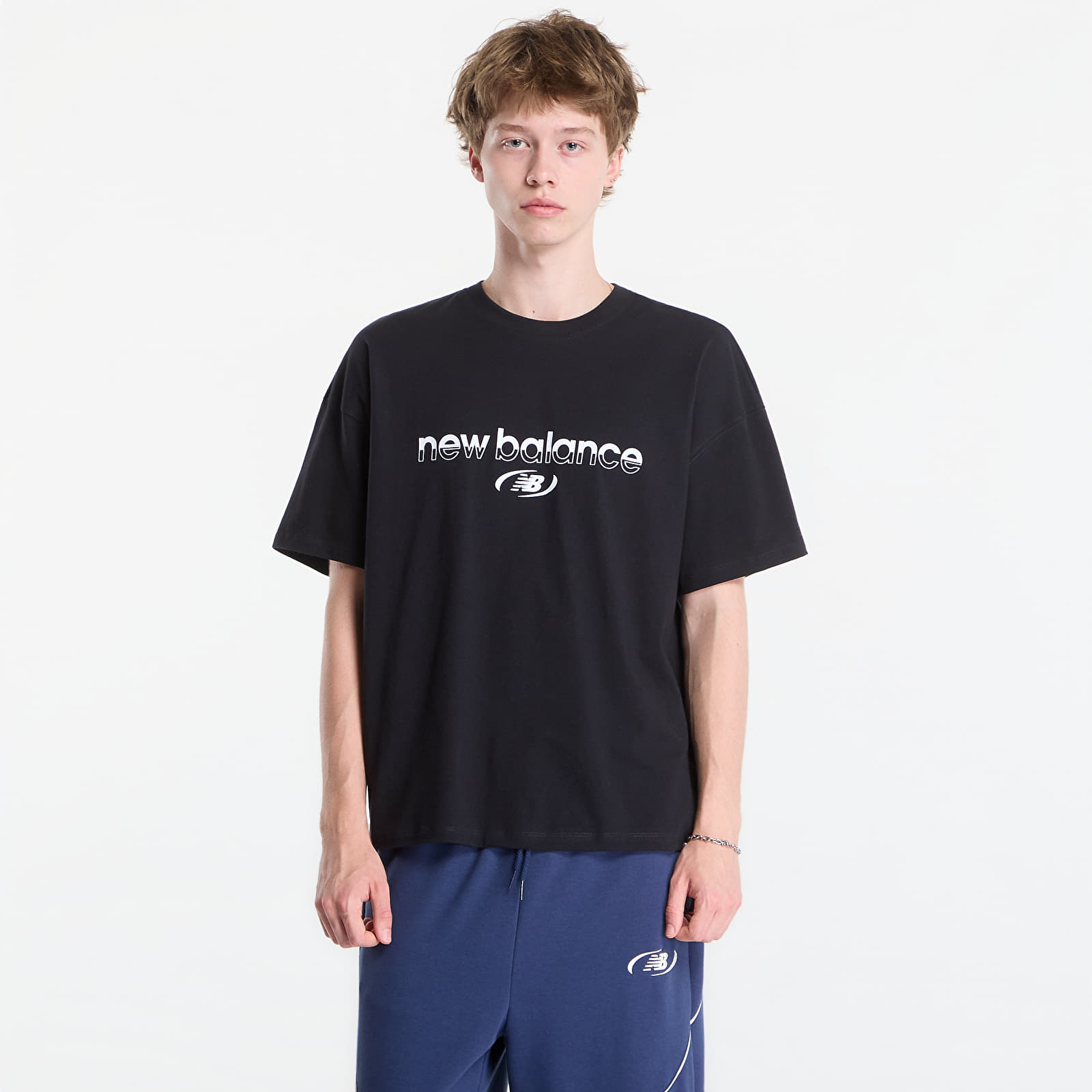 Heren T-shirts New Balance Trackside T-Shirt Black