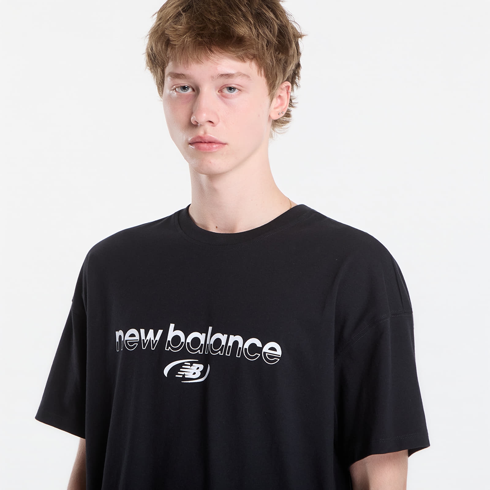 Heren T-shirts New Balance Trackside T-Shirt Black