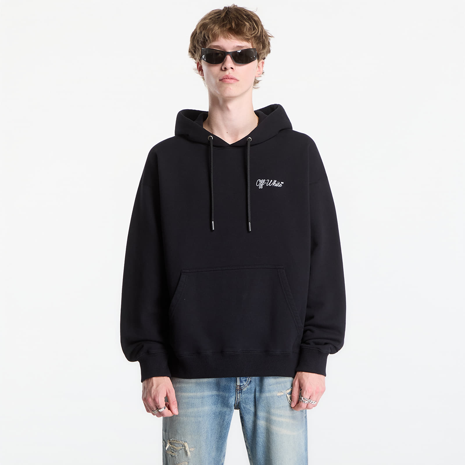 Hoodies and sweatshirts  Off-White Script Logo Skate Hoodie UNISEX Black