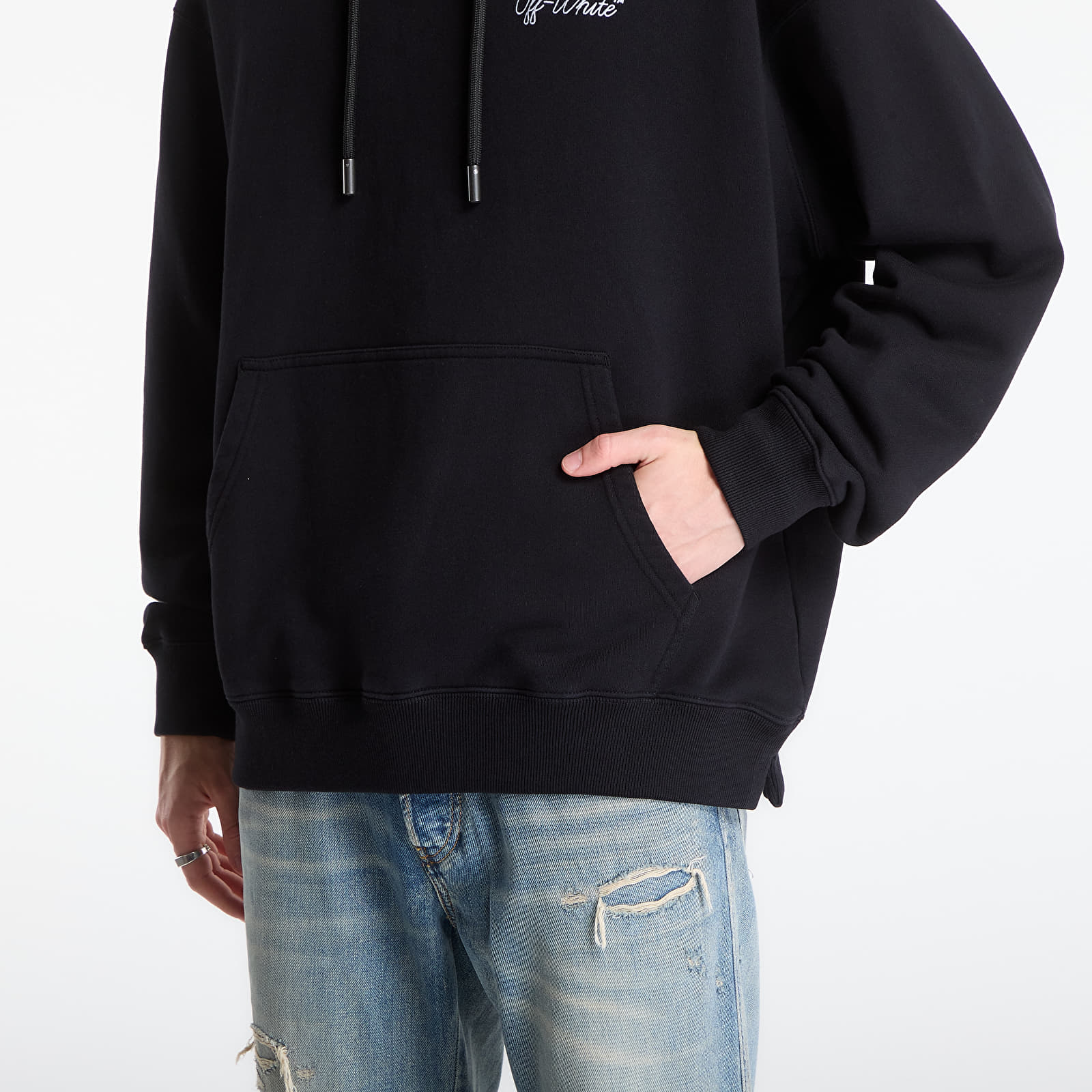 Hoodies and sweatshirts  Off-White Script Logo Skate Hoodie UNISEX Black