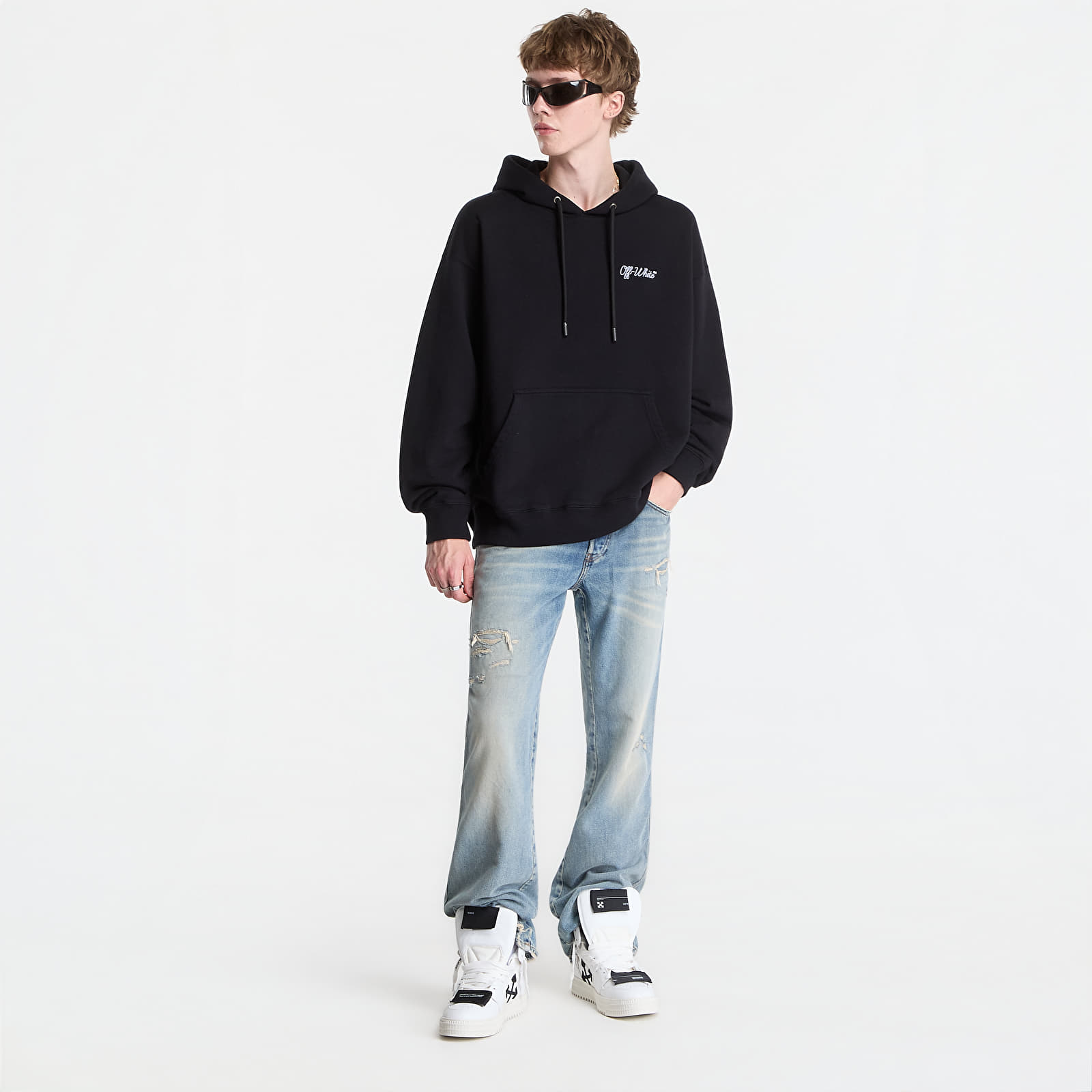 Hoodies and sweatshirts  Off-White Script Logo Skate Hoodie UNISEX Black