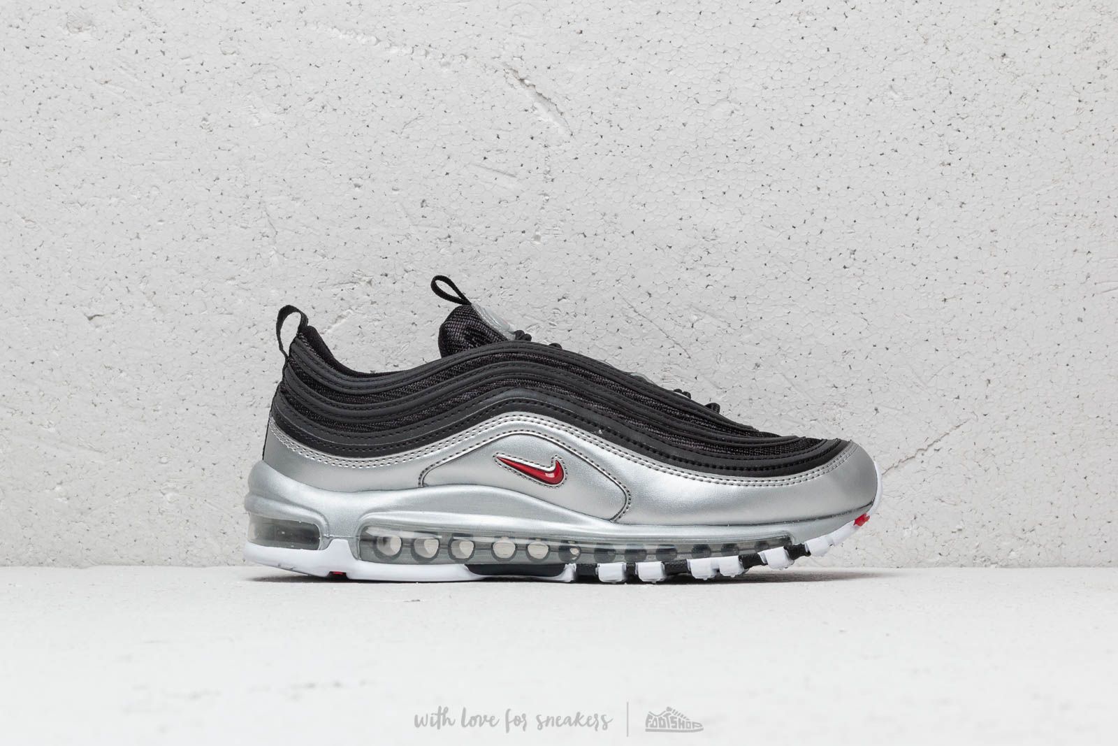 Men s shoes Nike Air Max 97 QS Black Varsity Red Silver Footshop