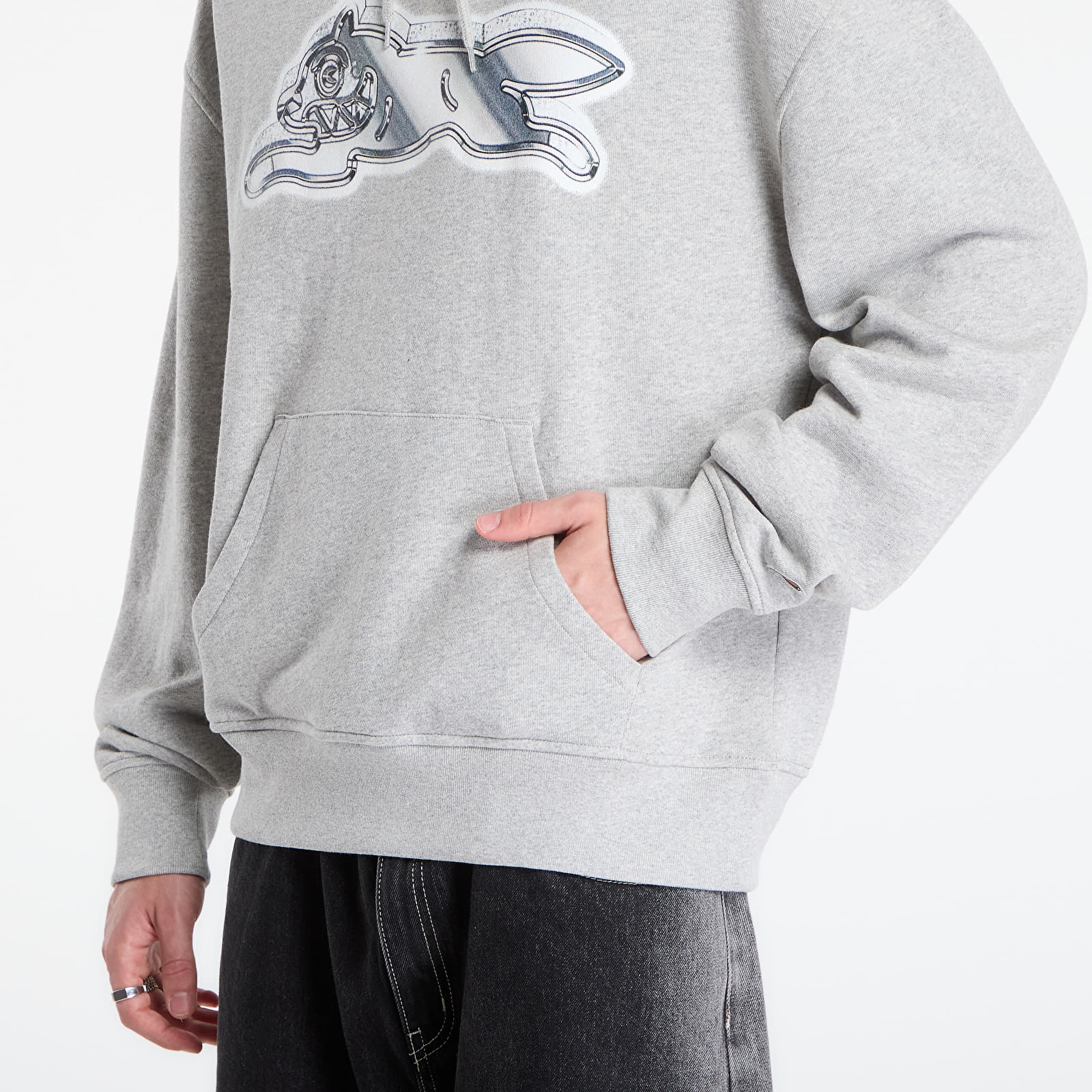 Hoodies and sweatshirts  Billionaire Boys Club Icecream Iced Out Running Dog Popover Hood Heather Grey