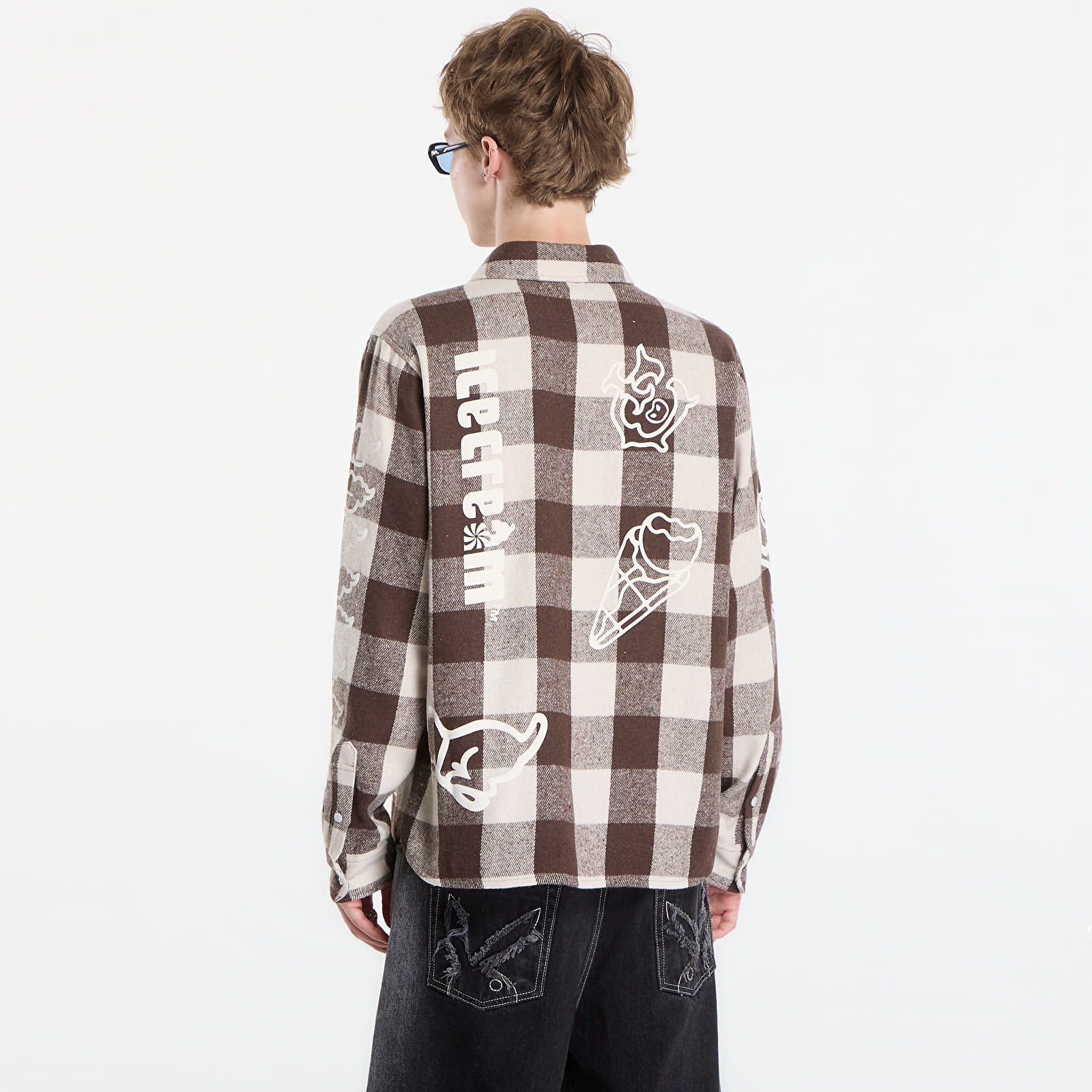 Men's shirts Billionaire Boys Club Icecream Multi Logo Check Ls Shirt Brown
