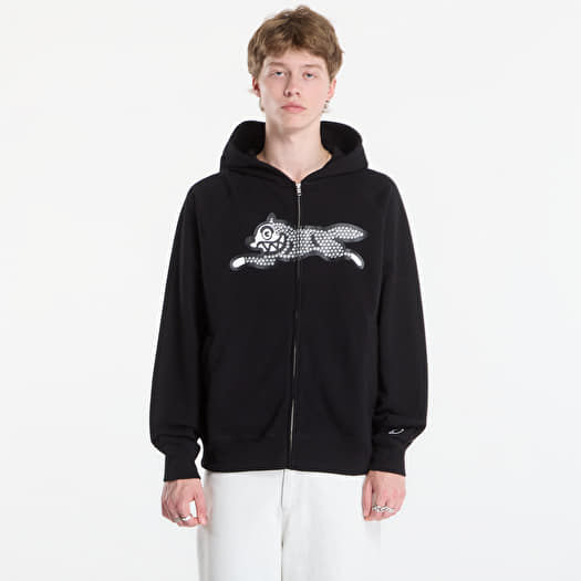 Sweatshirt Billionaire Boys Club Icecream Glitter Running Dog Zip Through Hood Black