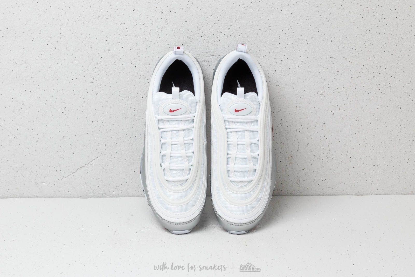 Nike air max 97 qs hot sale white varsity red & silver