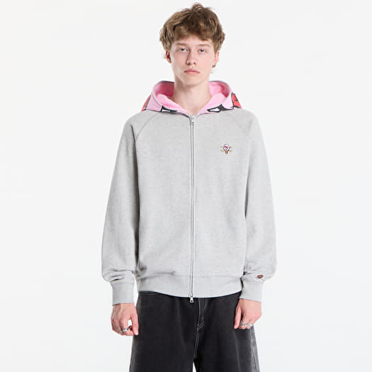 Sweatshirt Billionaire Boys Club Icecream Cones & Bones Zip Through Hood Heather Grey