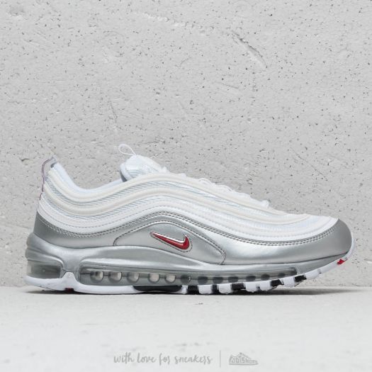 Air max 97 qs white varsity red  and  silver sale