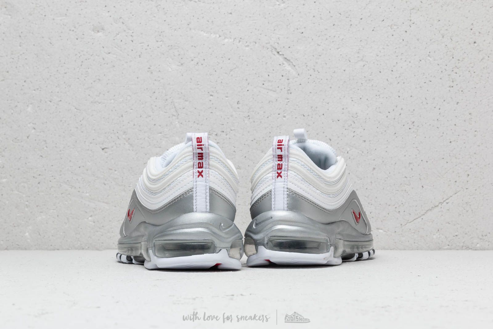 Herren Sneaker und Schuhe Nike Air Max 97 QS White Varsity Red Silver Footshop
