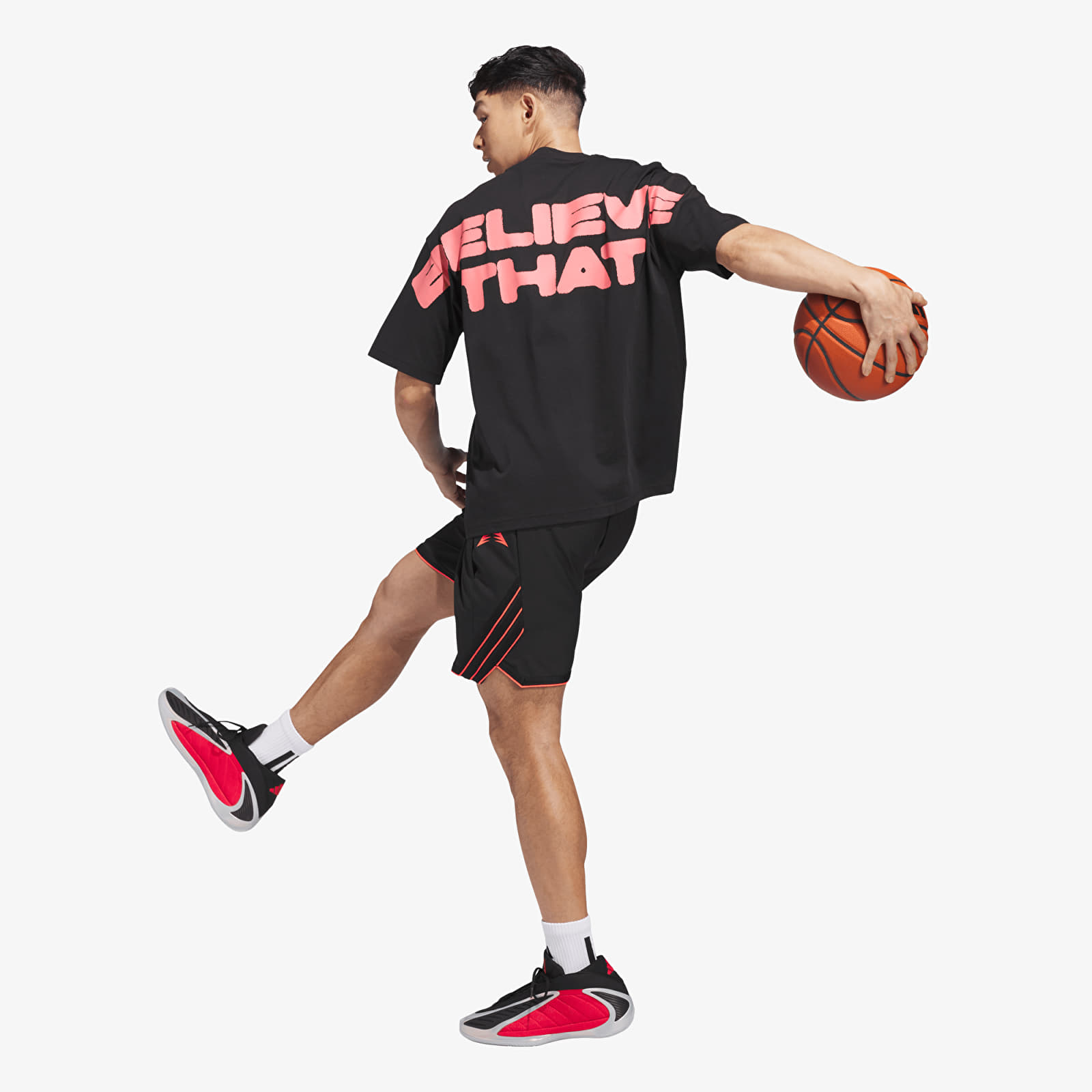 Футболки adidas Anthony Edwards Believe That Tee Black/ Solar Turbo