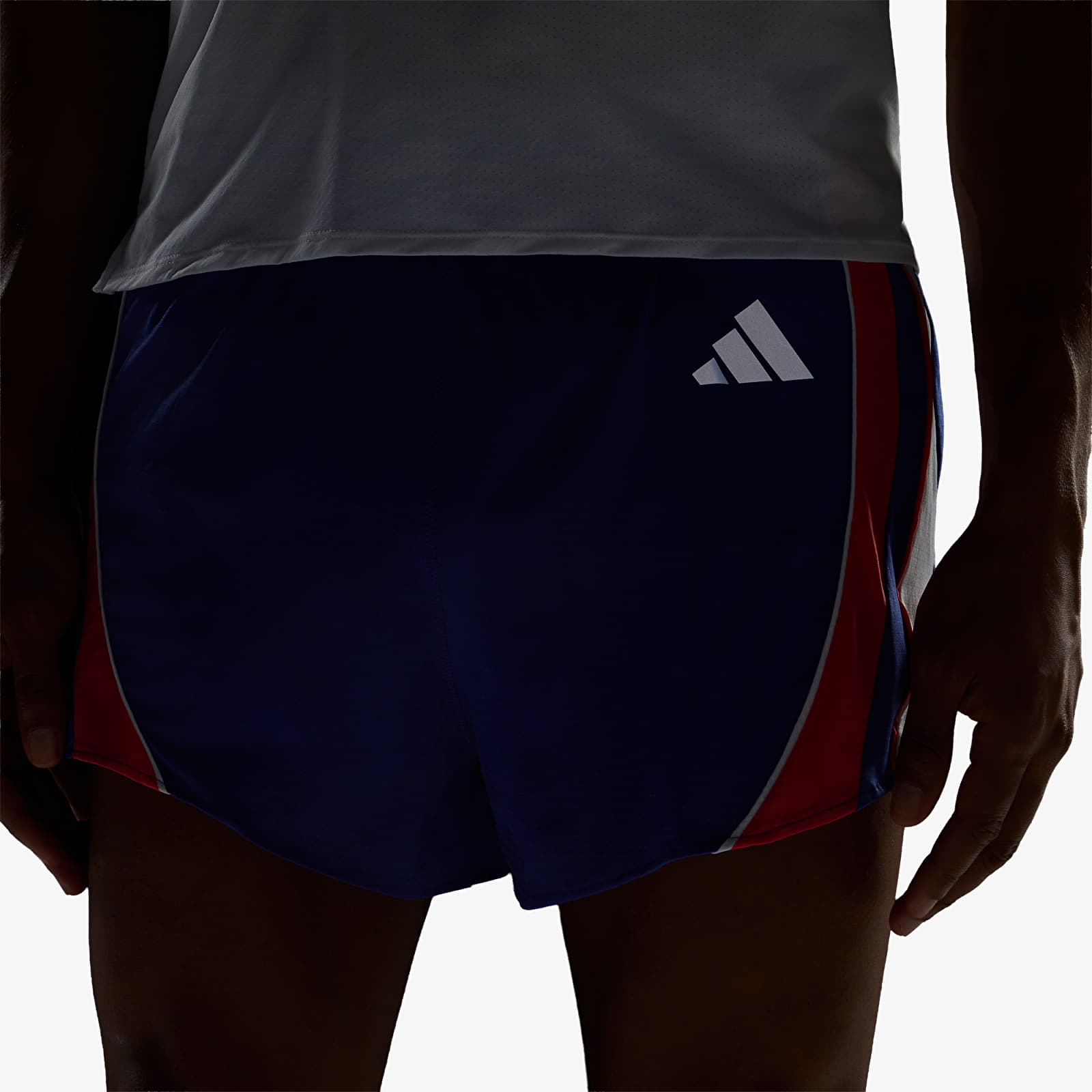 Мужские шорты adidas ADIZERO Archive Running Shorts Dual Indigo/ Semi Lucid Red/ White