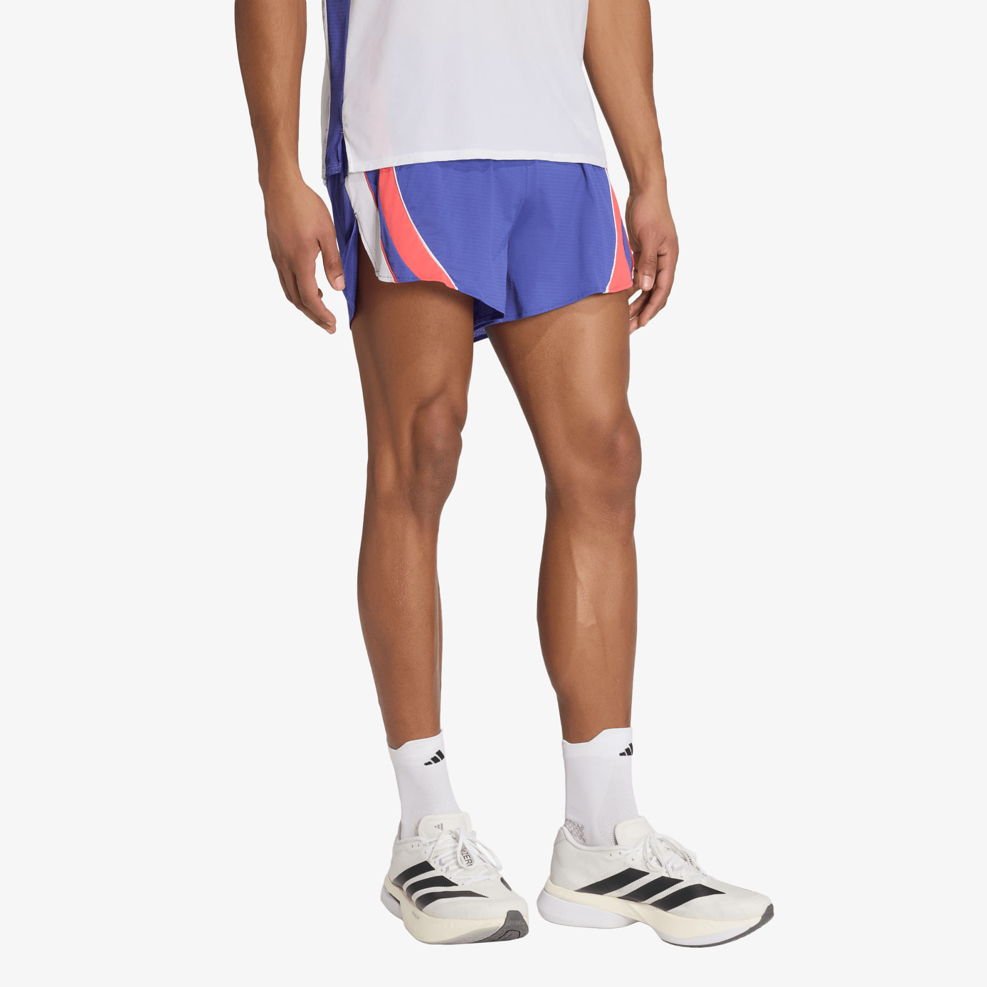 Къси панталони adidas ADIZERO Archive Running Shorts Dual Indigo/ Semi Lucid Red/ White M/5