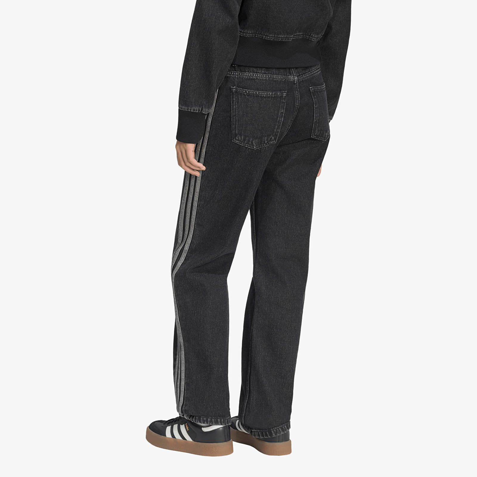 Jeans adidas Firebird Mid Rise Straight Denim Pant True Black Denim