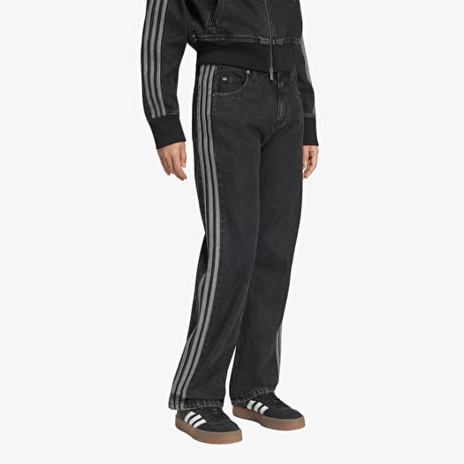 adidas Firebird Mid Rise Straight Denim Pant True Black Denim