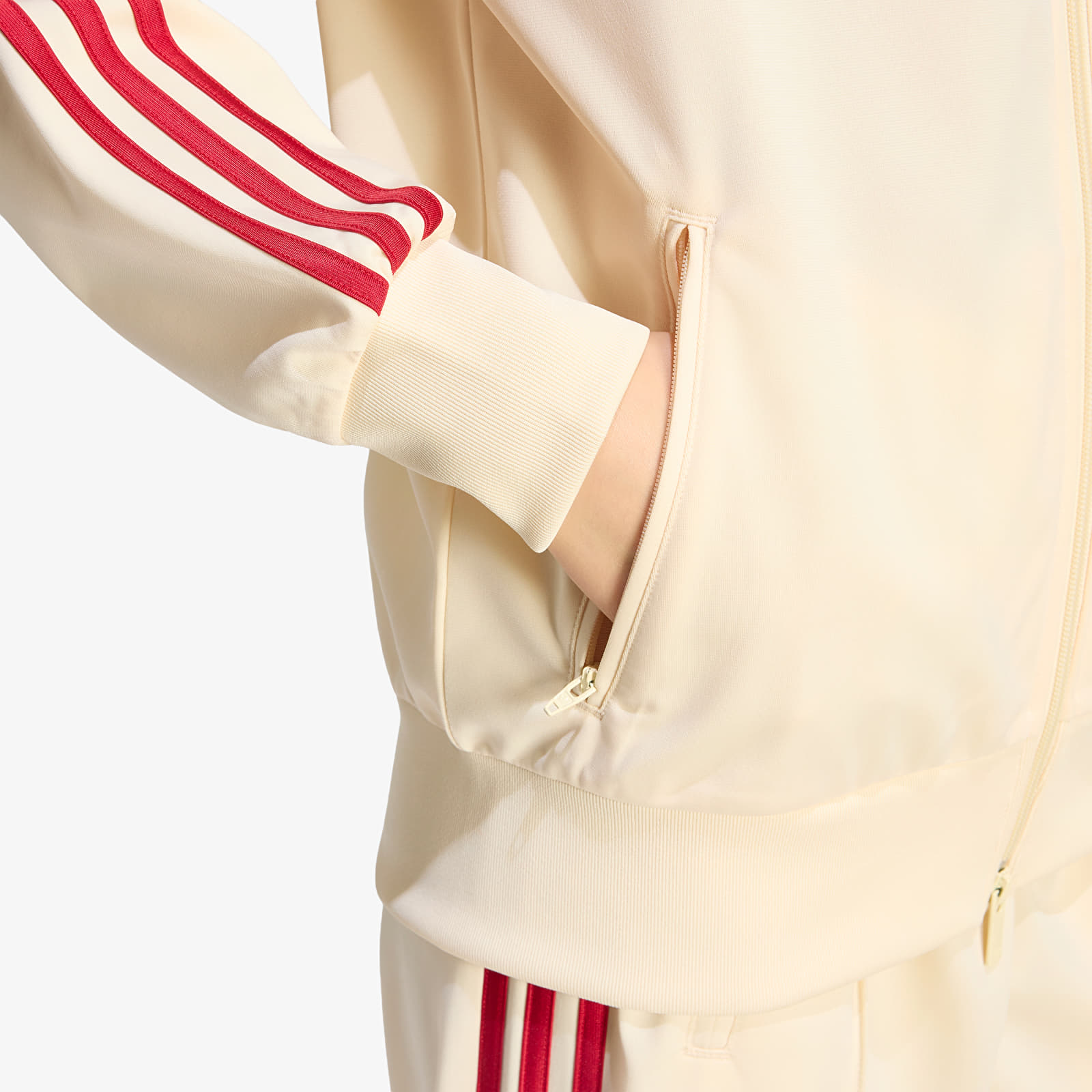 Jackets adidas Firebird Track Top Loose Warm Vanilla/ Team Victory Red
