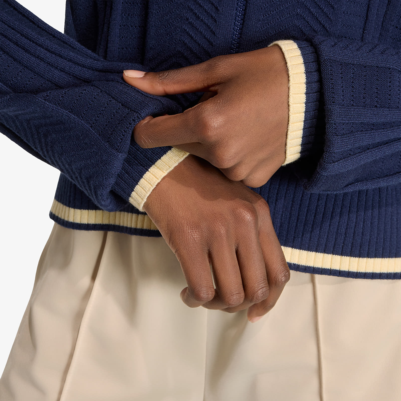 Pullover adidas Cable Knit Firebird Track Top Night Indigo